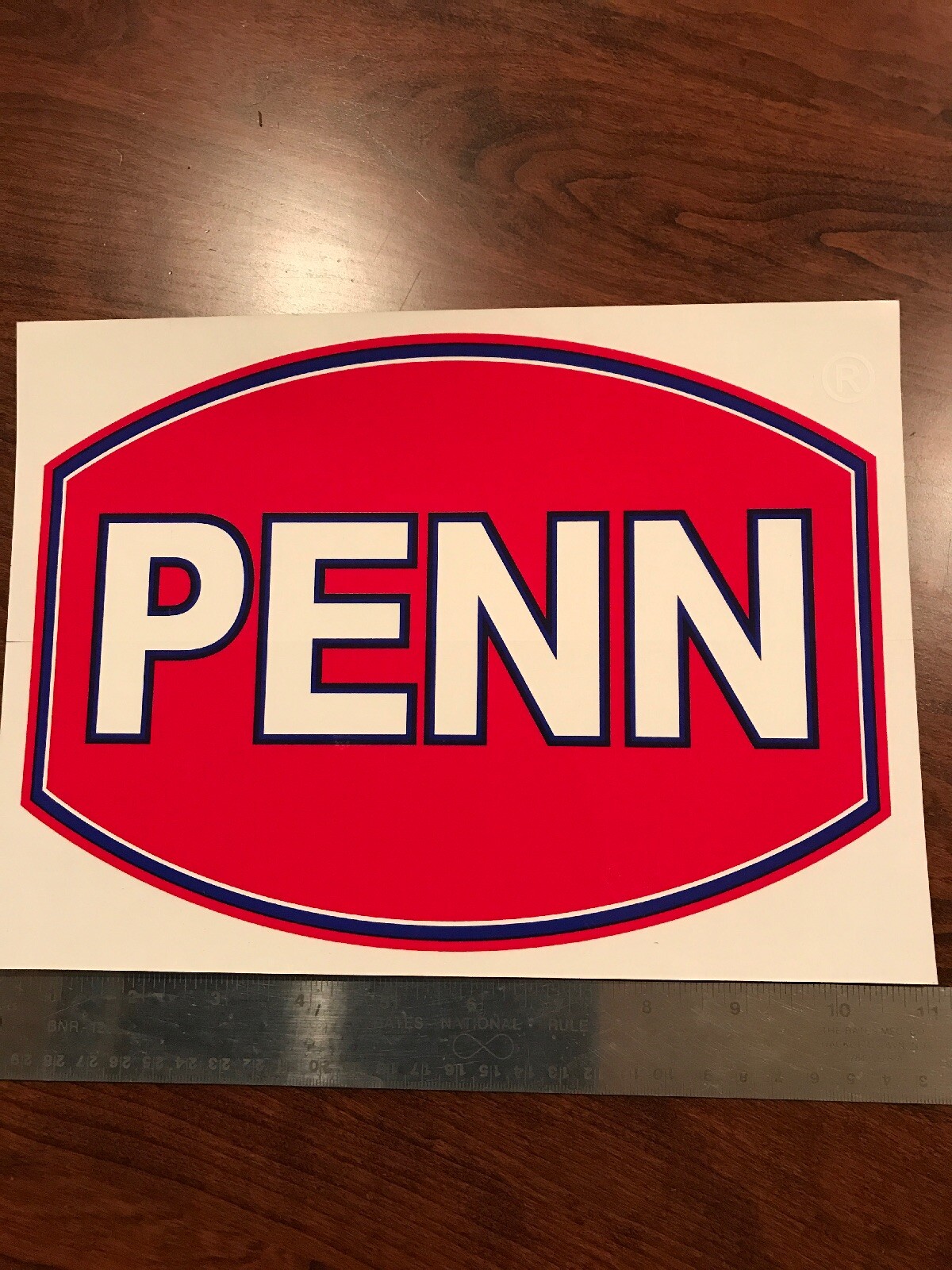 Original 11”X 8” Penn decals stickers bass boat tournament fishing line rod reel