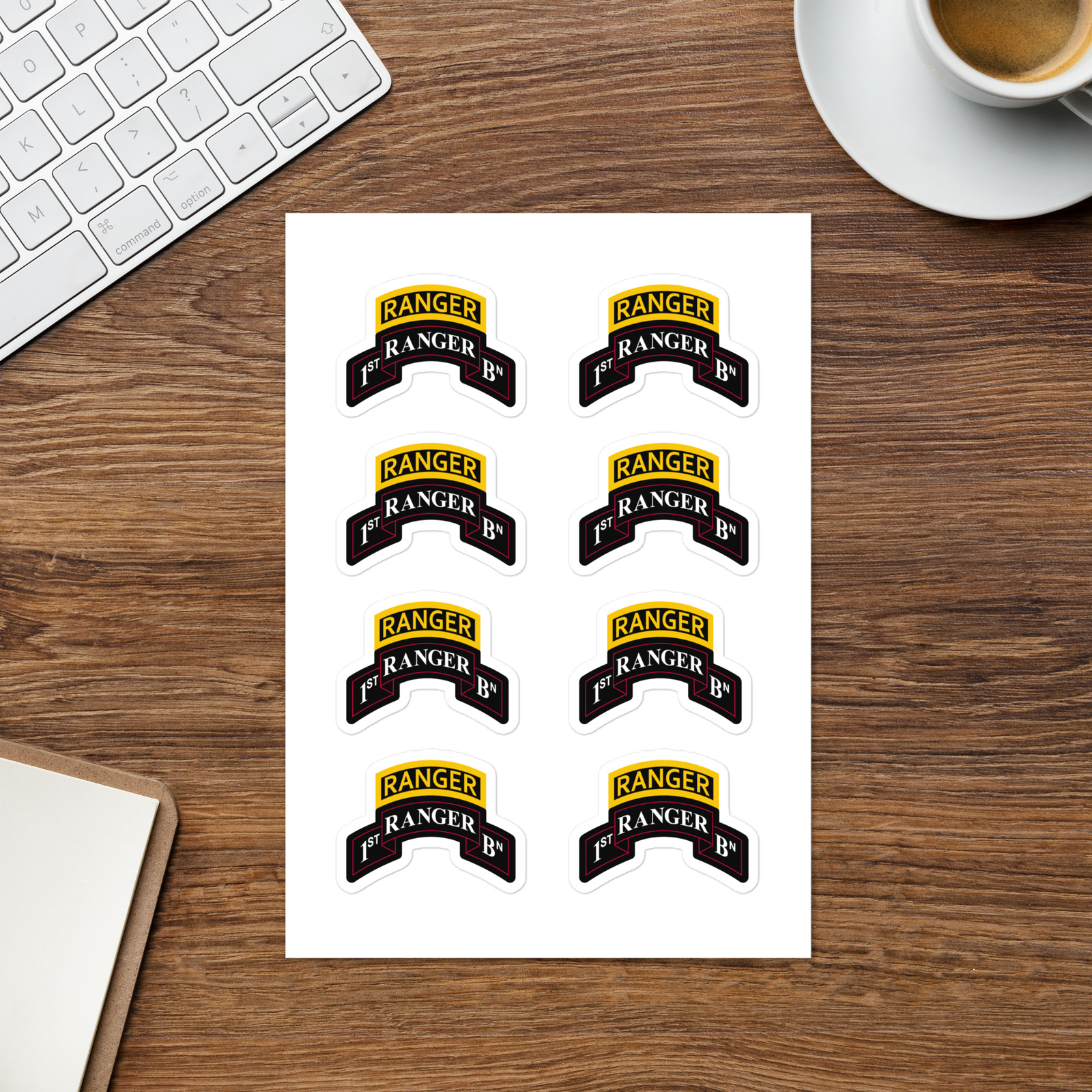 1st Ranger Battalion 2 Inch Stickers 8 Count