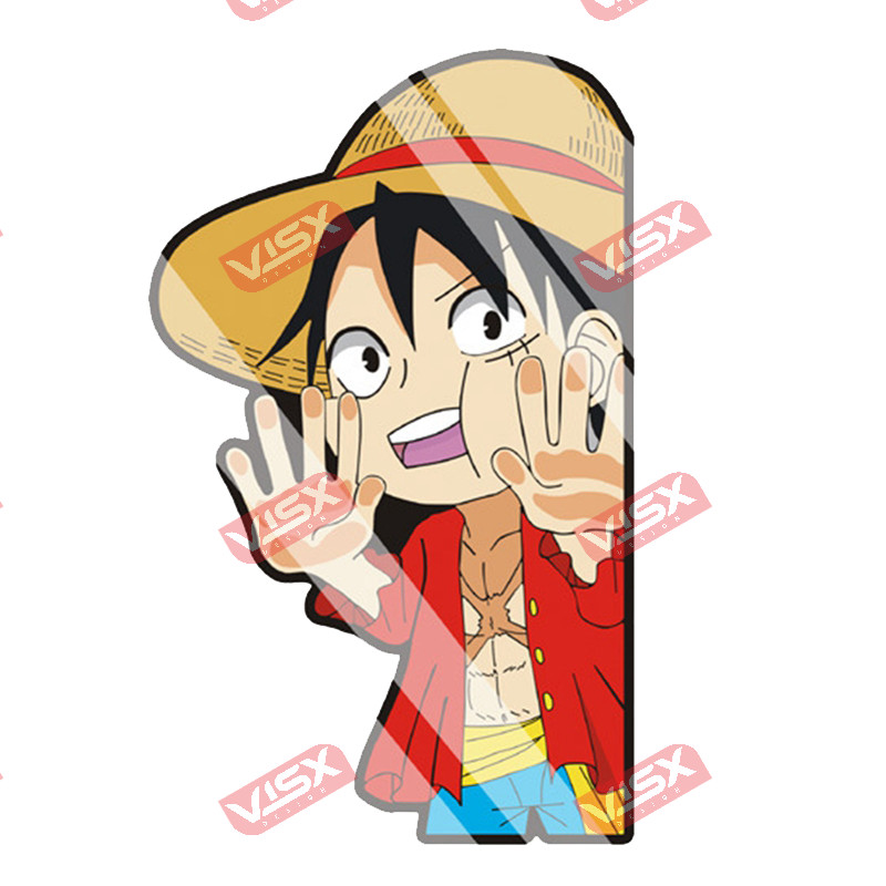 Monkey D Luffy One Piece Anime Bumper Sticker Peeker Car Decal Vinyl