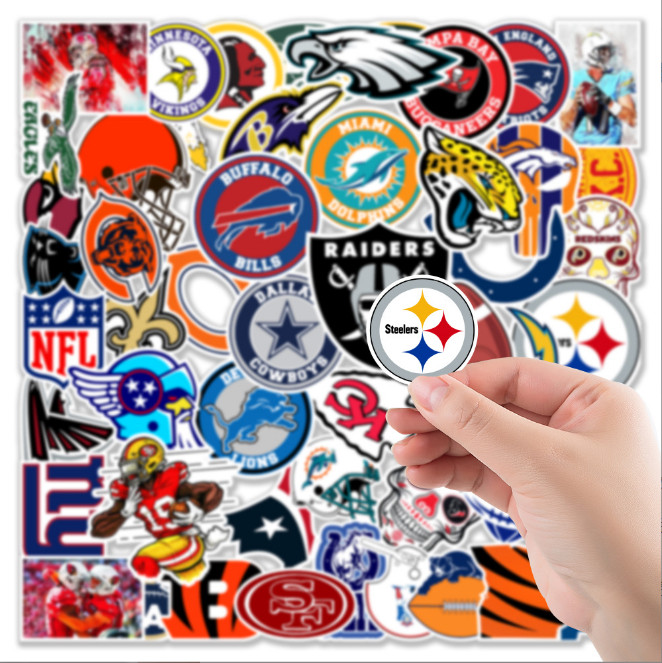 50 Pcs Stickers NFL MLB NBA Soccer Teams LOGO Sports " Buy One get 2nd 50% Off "