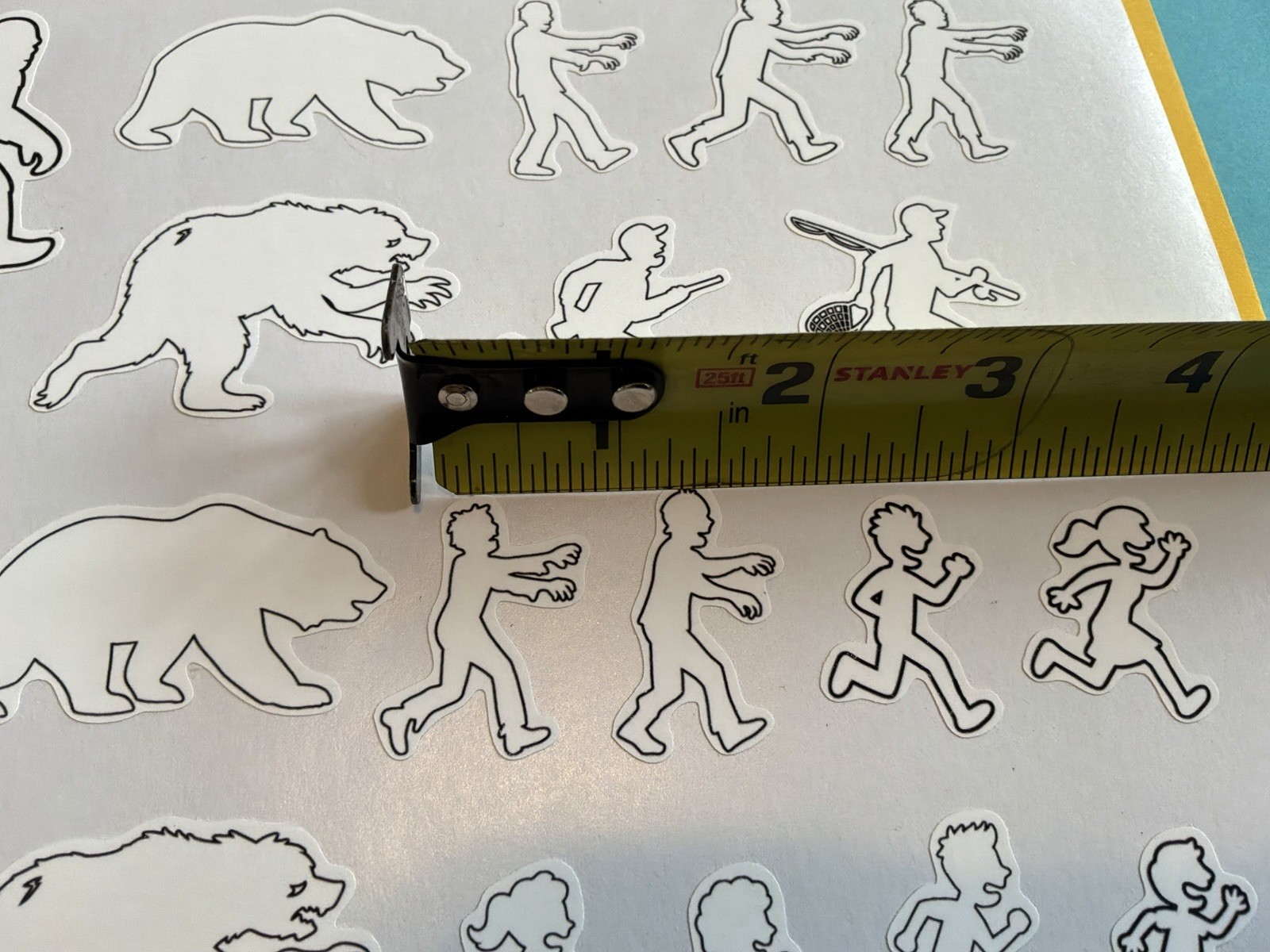 Sasquatch & Zombies RC Scale Hobby Notebook Pre-Cut Decal Set Of 33 1"x1 1/2"