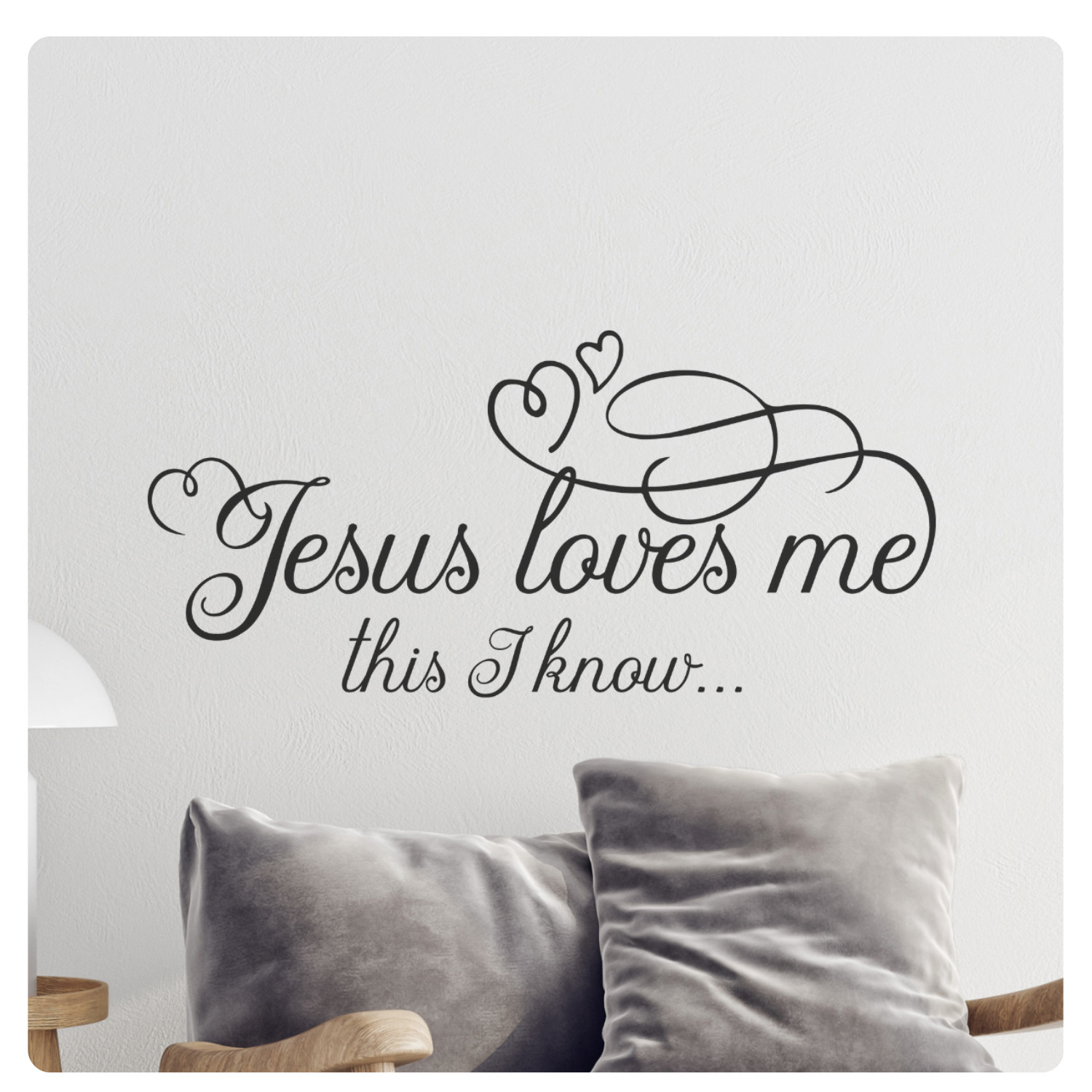 Jesus Loves Me Religious Christian Inspirational Wall Decal Sticker Quote