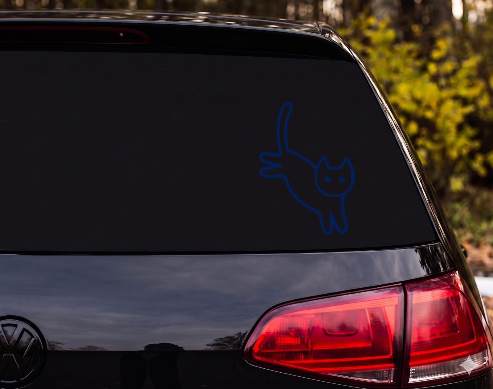 Jumping Stick Figure Cat Funny Vinyl Decal Sticker Car Laptop | Cat Lover Gift