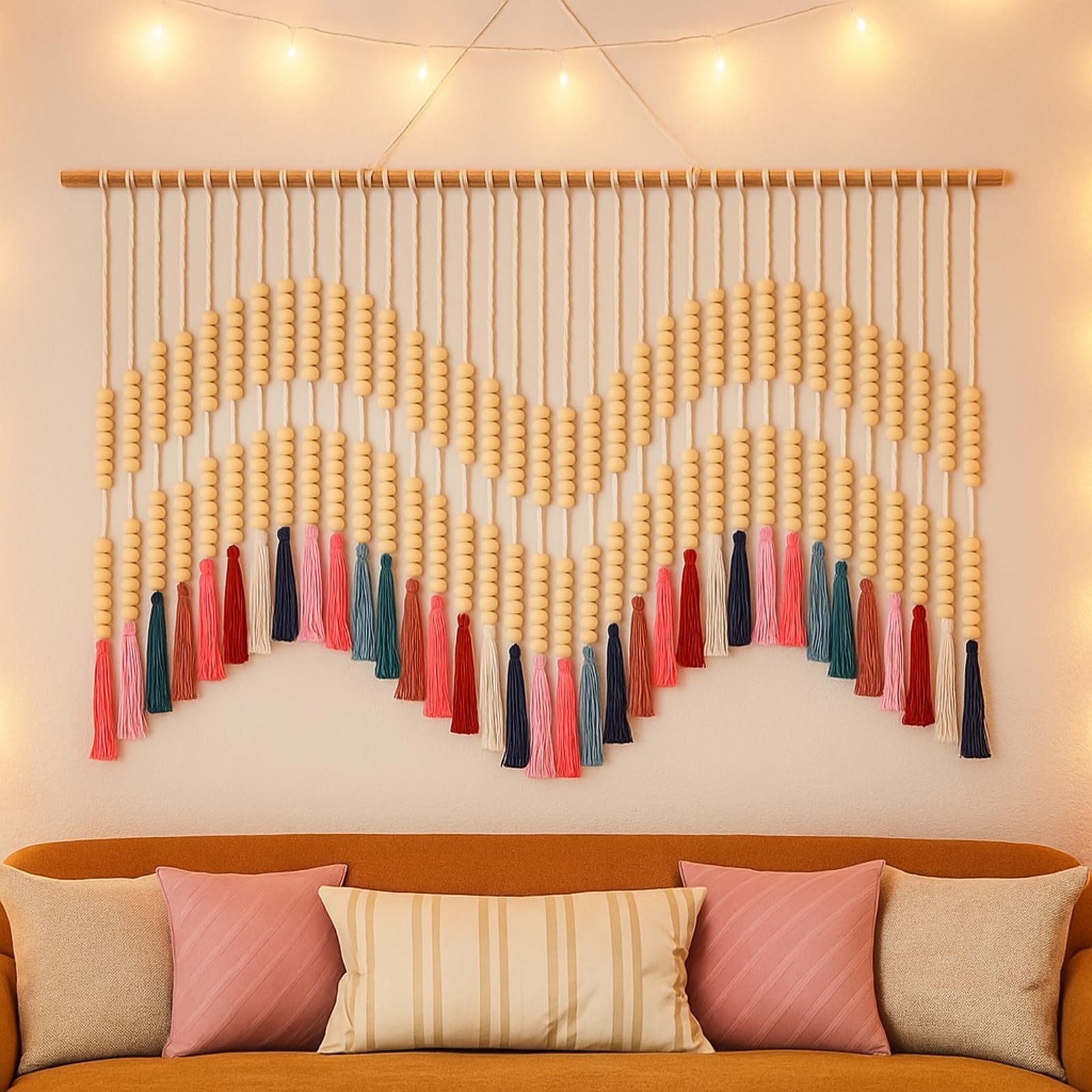 Tiamon Boho Wall Decor – 59" W x 42" L Macrame Wall Hanging Large Tapestry …