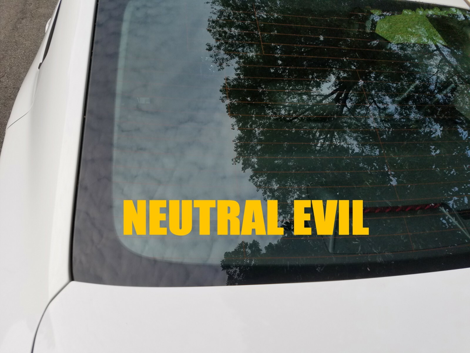 Neutral Evil Vinyl Sticker – RPG Role Playing Character Alignment V1 – Decal