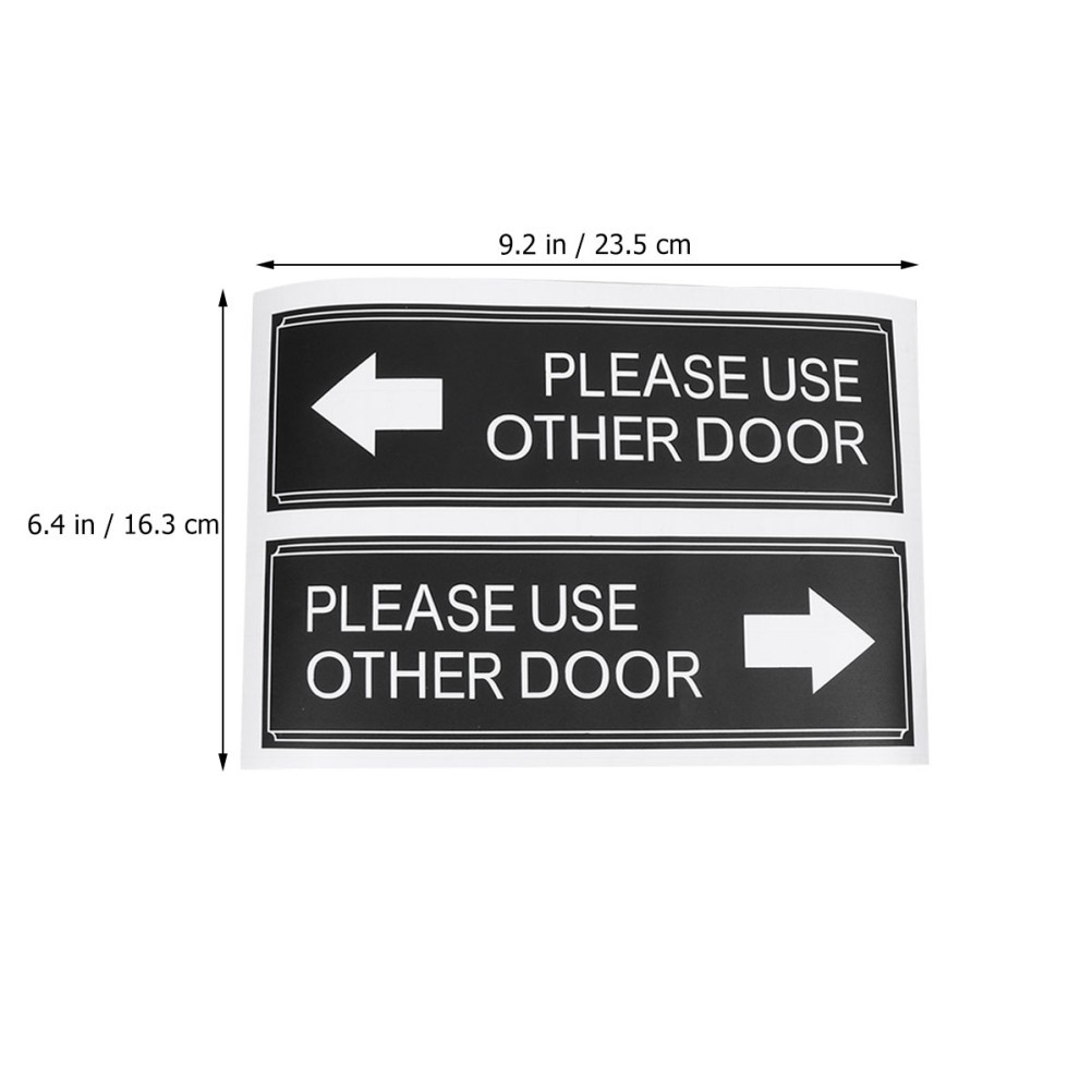 PVC Material 6Pcs Door Decor Please Use Other Door Sign Stickers for Indoor Use