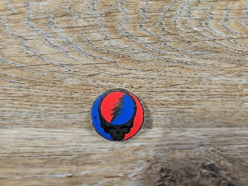 Grateful Dead SYF Silver Metal Sticker – 1"