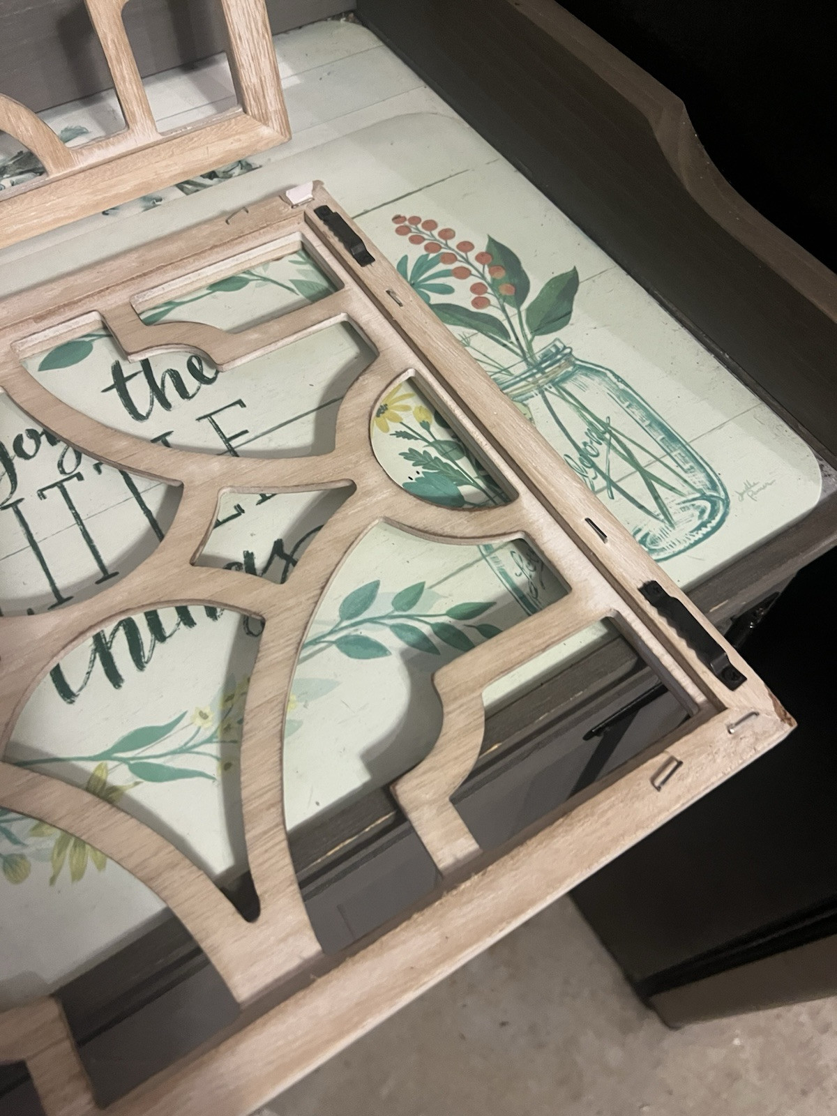 Wood Decorative Two Panels To Hang. 23 .75 X 11.75