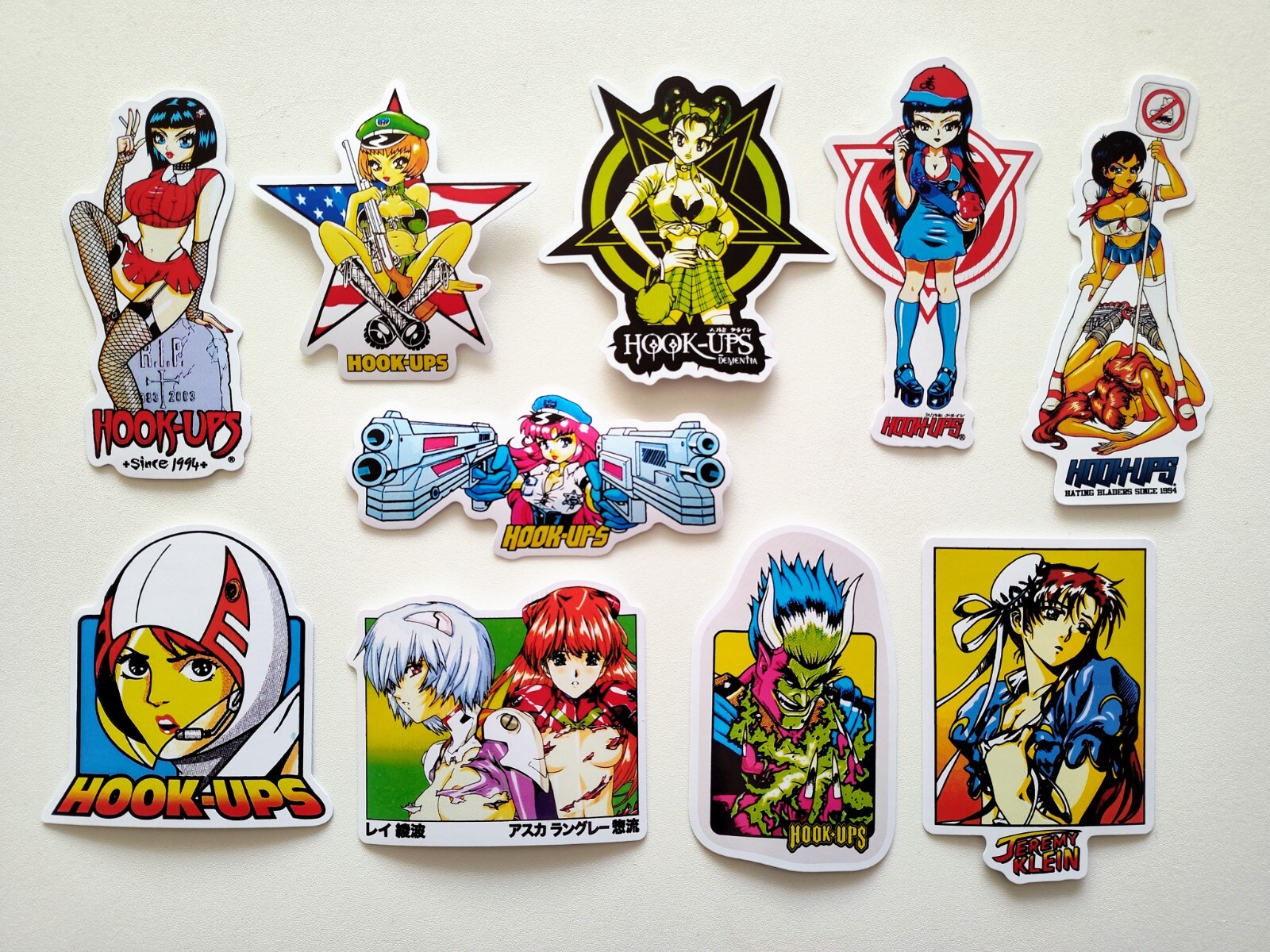 Hook-Ups Sticker Pack SET 7 Reproduction skateboarding toy machine flip Anime