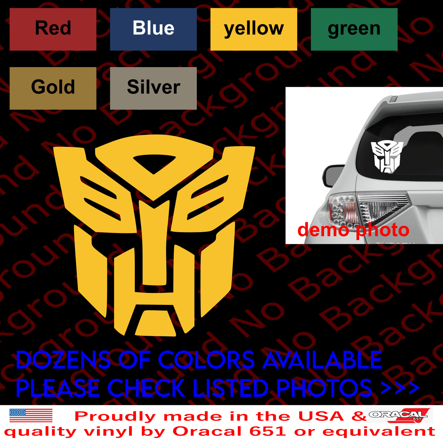 TRANSFORMER Autobot Phone/Car/Window/laptop Vinyl Decal DIE CUT CM001