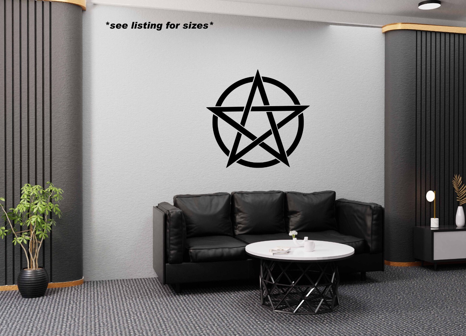 Pentacle Pentagram Symbol vinyl decal, car/tumbler/wall sticker- large sizes