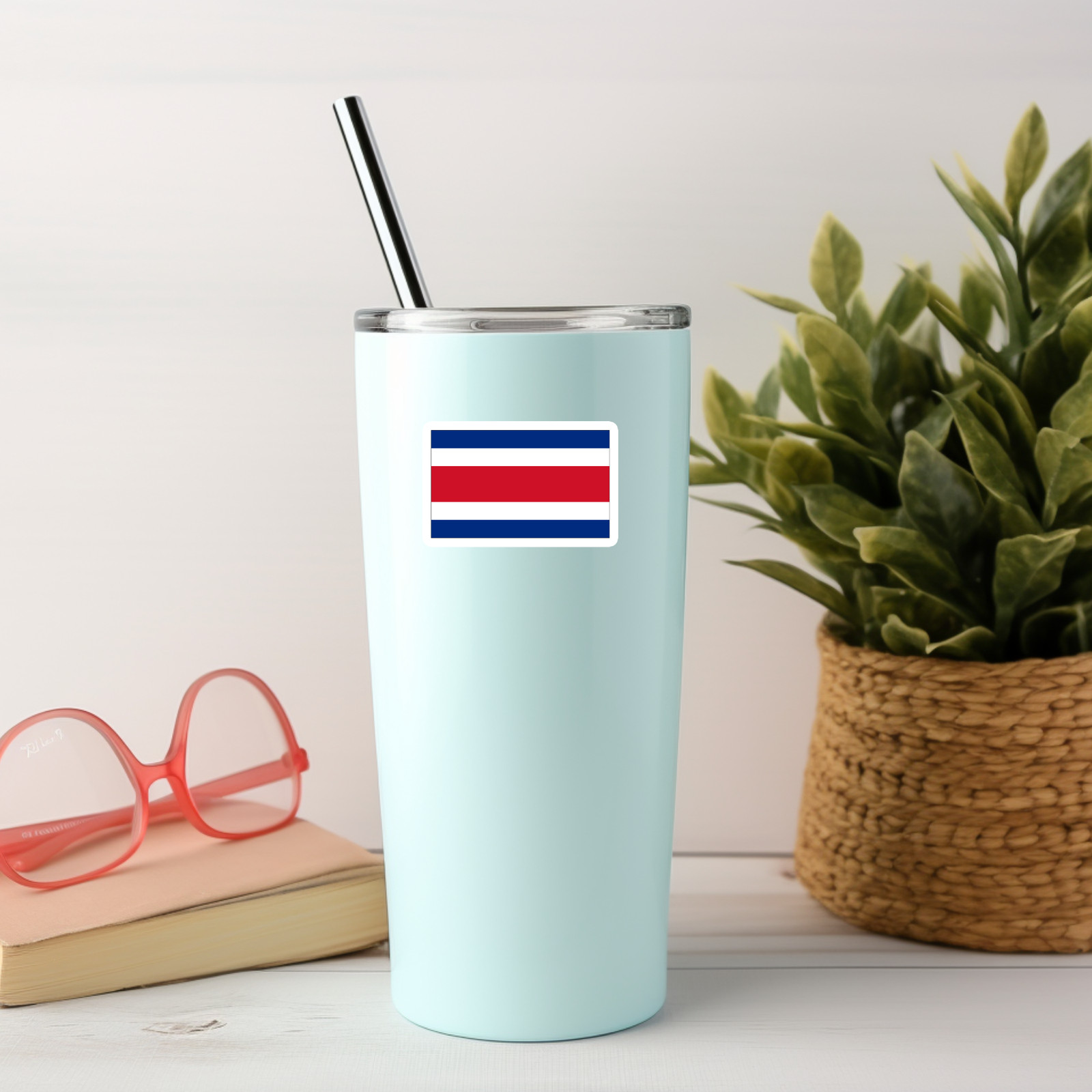 Premium Costa Rica Flag Vinyl Stickers – Set of 6 Weatherproof Decals