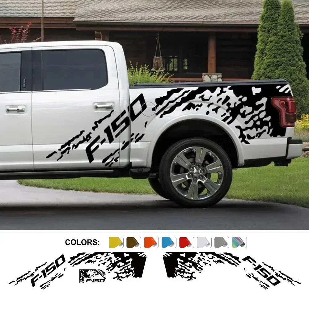 Aftermarket Ford F-150 Raptor Body Side Graphic Kit – Splash Grunge Vinyl Decal