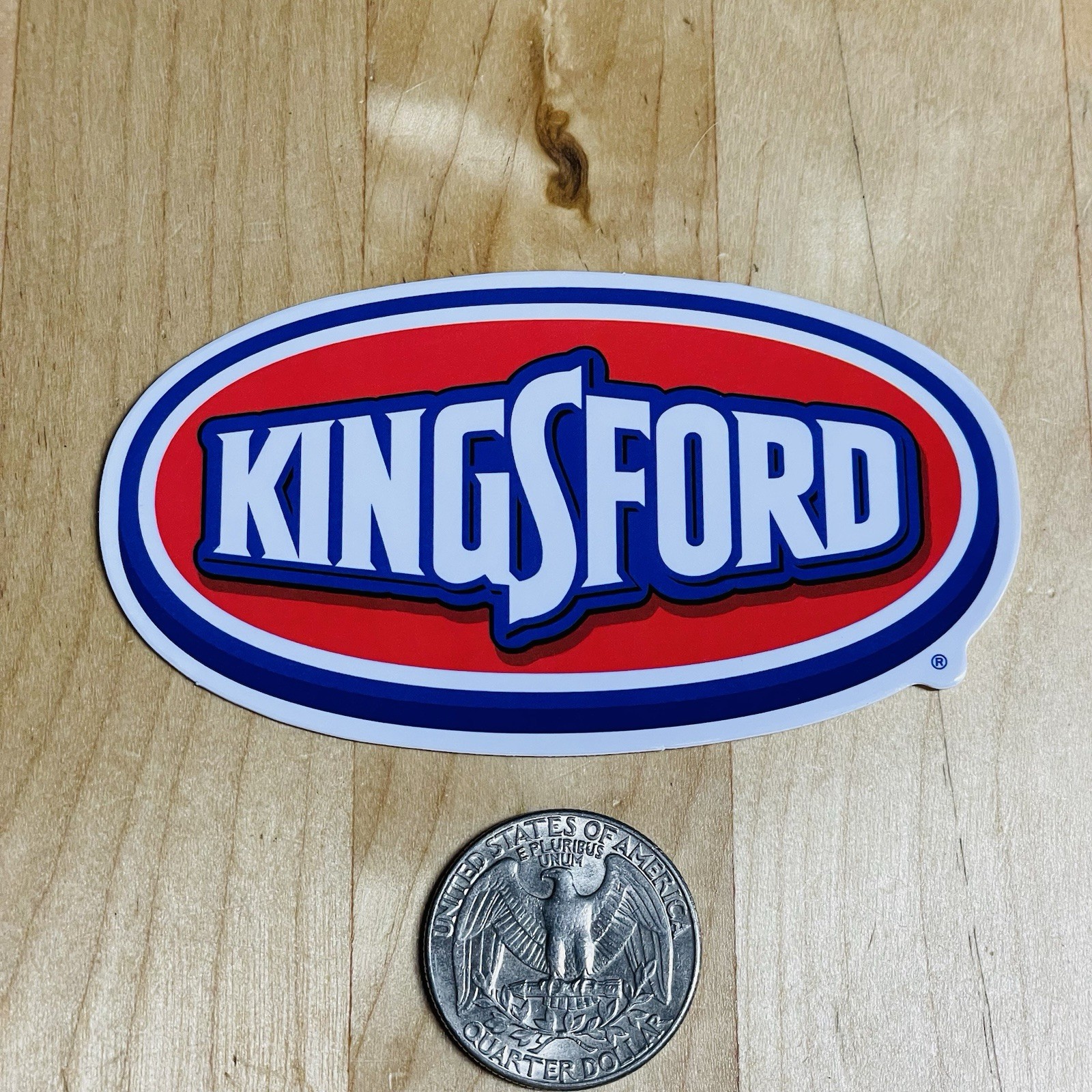 Kingsford Charcoal Grilling Barbecue 3.25" Glossy Grill Red Logo Sticker Decal