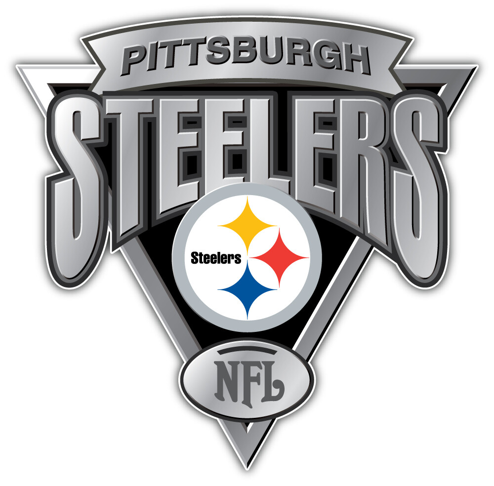Pittsburgh Steelers NFL Sport Silver Logo Car Bumper Sticker Decal "SIZES"