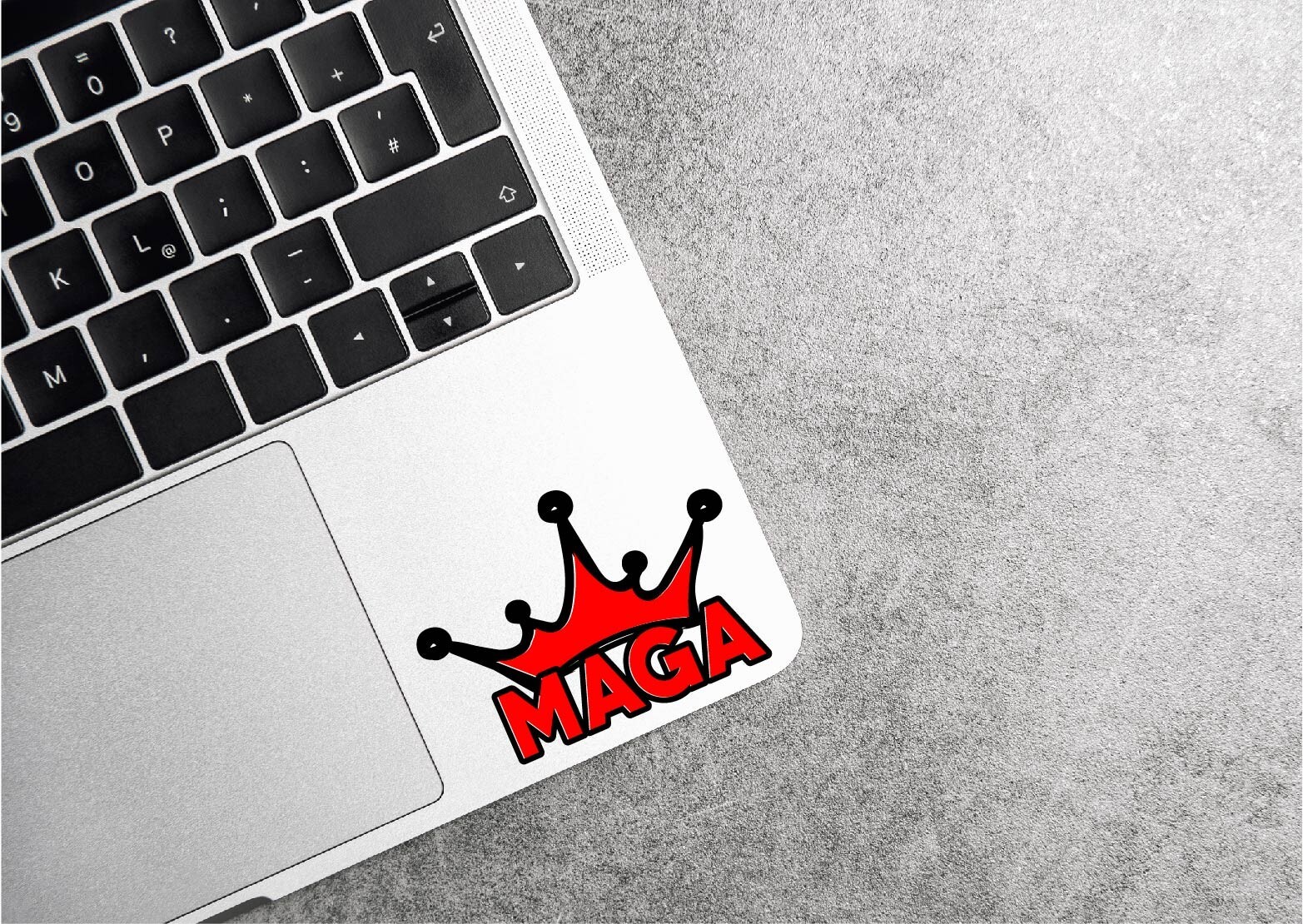 MAGA Crown King Decal Sticker Printed Die Cut Trump America USA 47 Red Crown Hat
