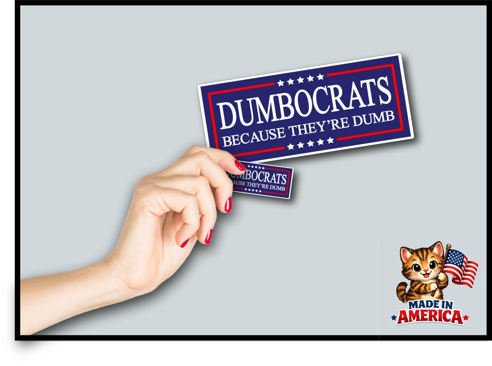 Dumbocrats Decal Sticker President Trump Nickname Liberals MAGA Funny Political
