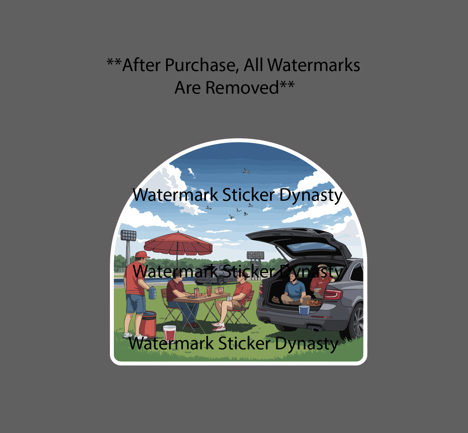 Tailgating Sticker Waterproof Decal Football Gameday College Sports Gift NEW