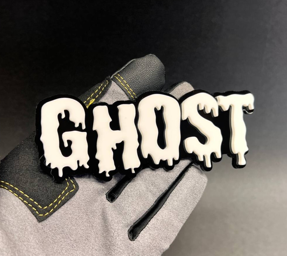 1PC Drip GHOST Custom 3D Text Car Badge Fender Emblem Tailgate Toolbox 3D