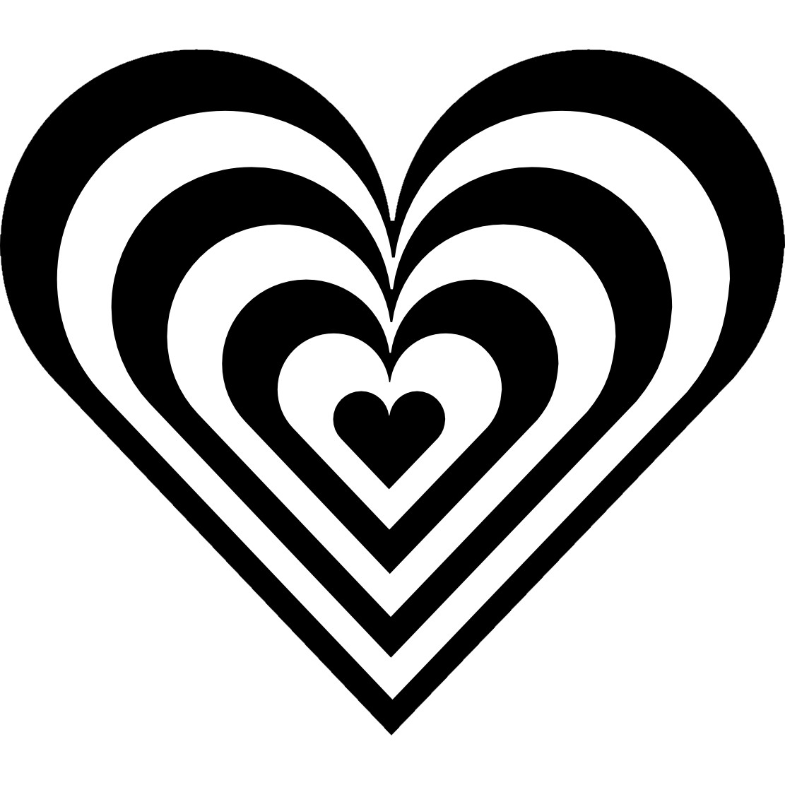 Vinyl Decal Sticker Car Truck Wall Laptop 36 Colors – Multi Heart Love