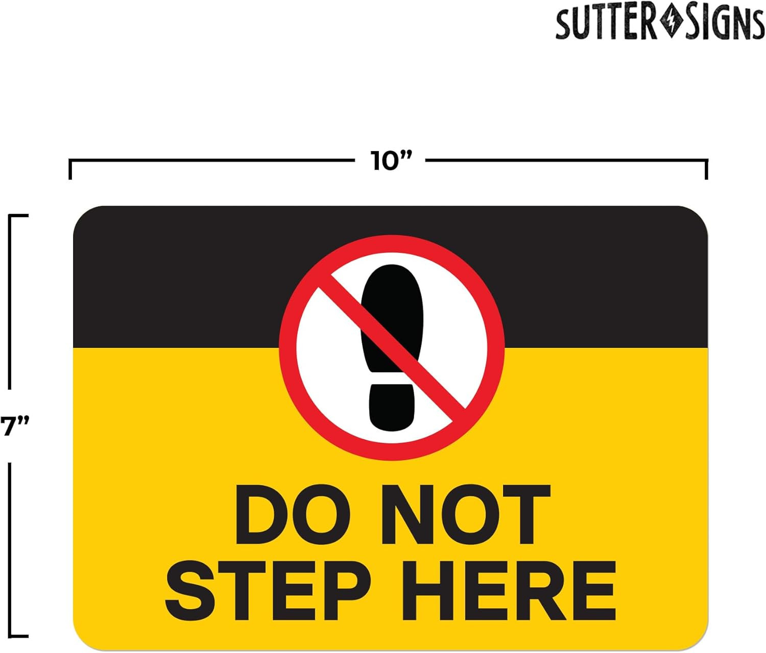 Self-Adhesive Safety Stickers – 4 Pack, 10" x 7" for Pools & Workplaces