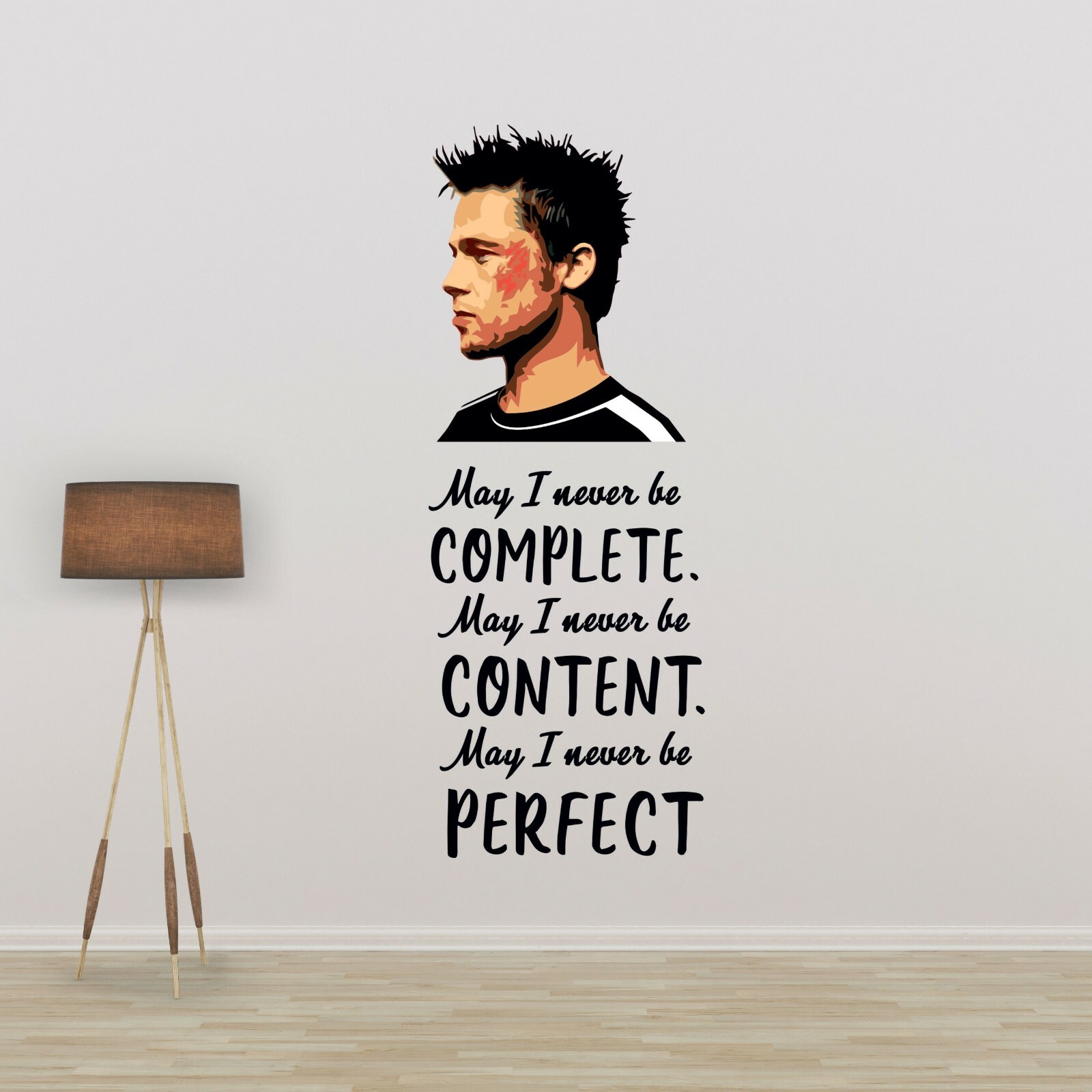Bedroom Living Room Vinyl Fight Club Tyler Durden Decor Wall Decal Quotes 20×47