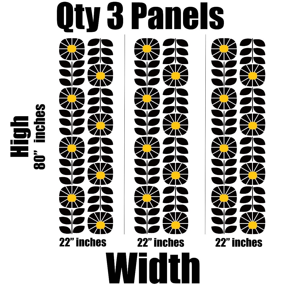 Mid Century Flowers Modern Sunday Wall Decal Vintage Modern Pero Stick 80 X22