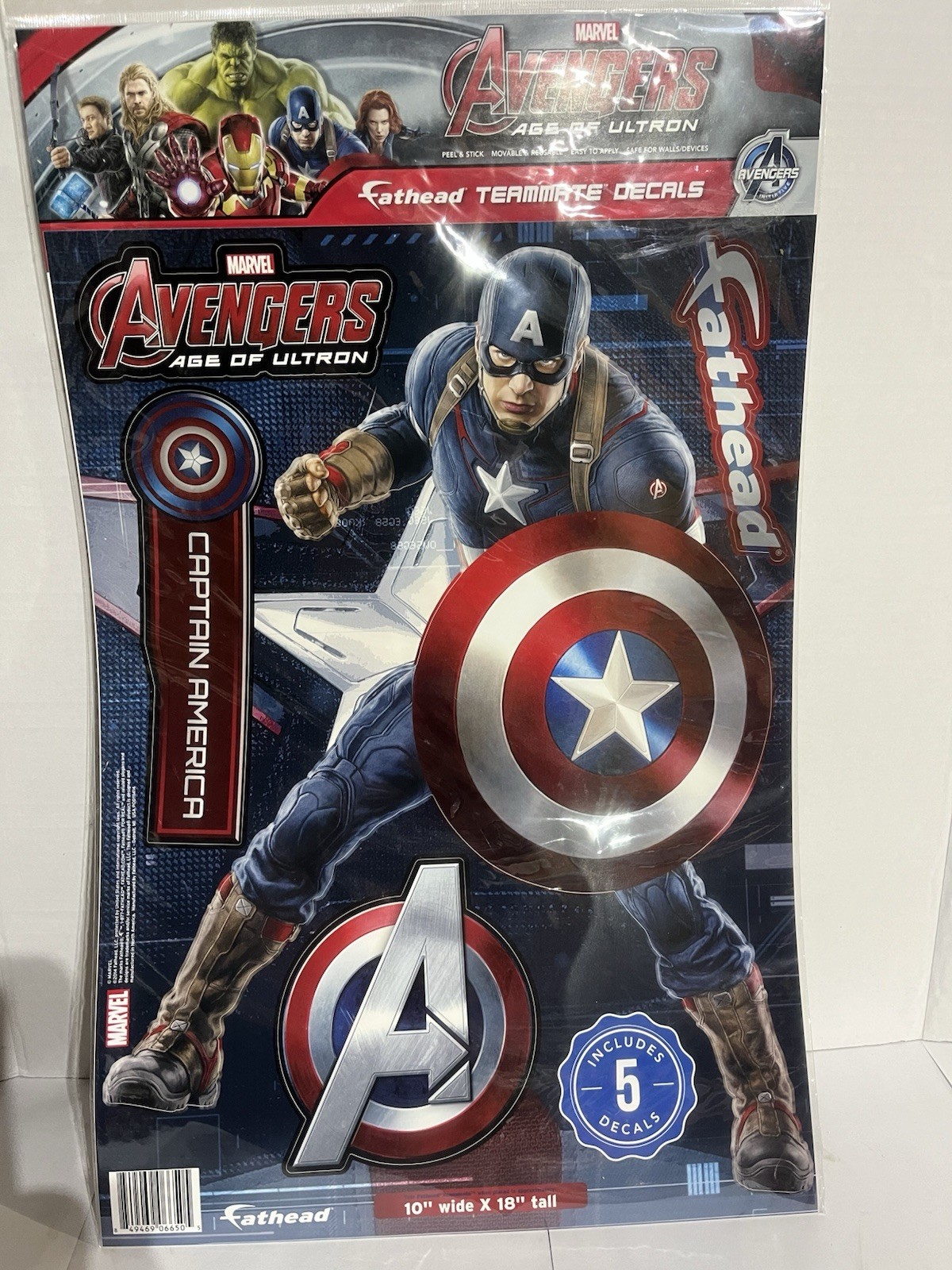 2014 Fathead Marvel Avengers Age of Ultron Captain America