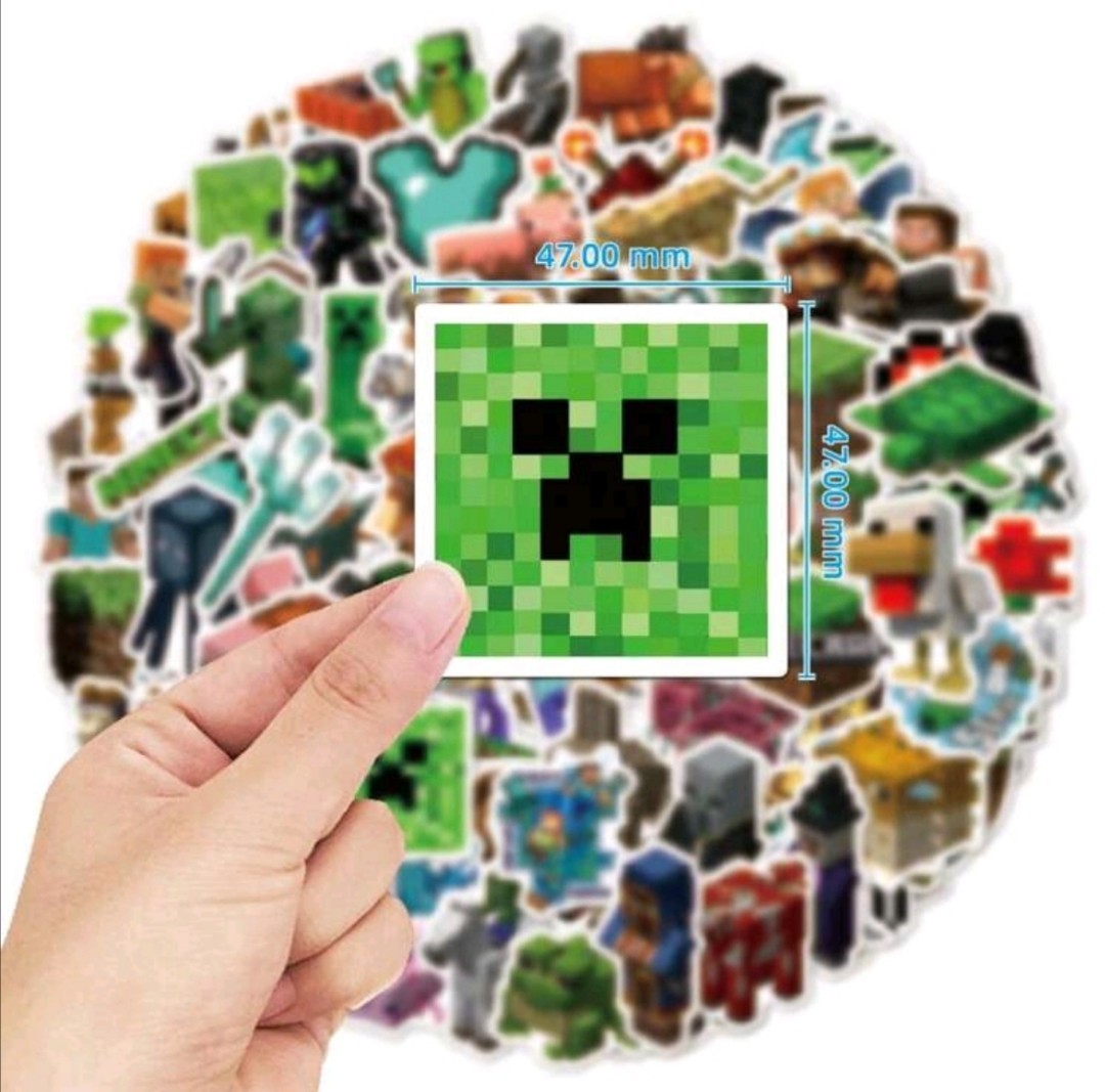 20 PCS Mine Craft (Unofficial) Block Pixel Video Game Stickers 2 BRAND NEW