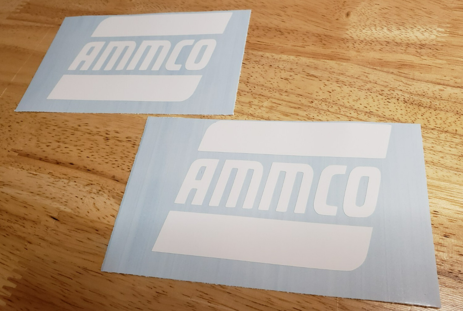 AMMCO Decals Stickers BRAKE TRANSMISSION car truck Gloss white 4×2.8"(2)FAST USA