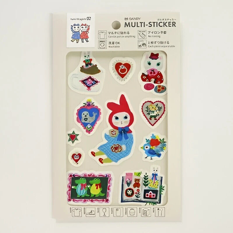 Yumi Kitagishi Multi Stickers ART TIME/TEA TIME 11 Patterns 1 Each JAPAN NEW