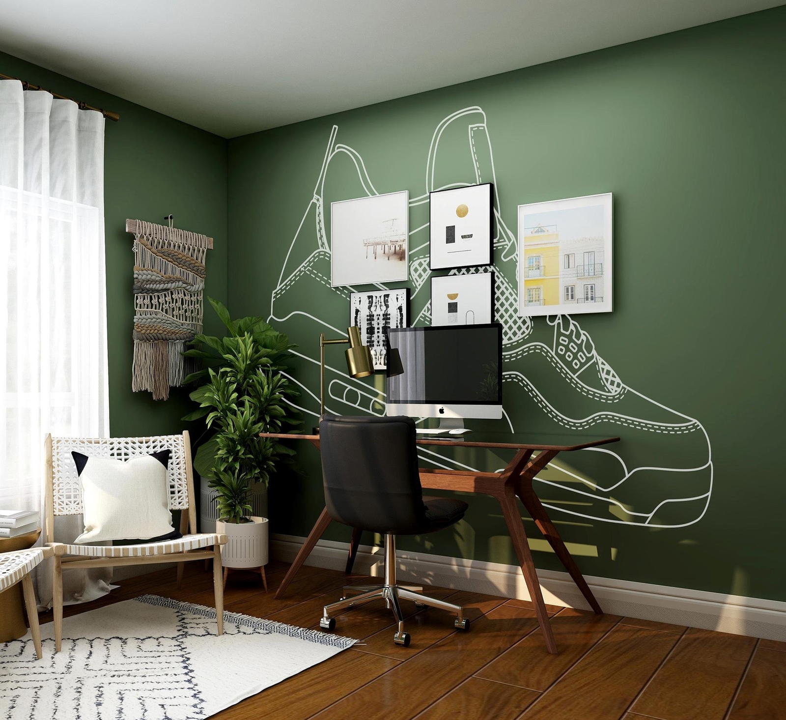 Sneaker Wall Decal Sticker for the Sneakerhead. Gift for Shoe Collector. #6704