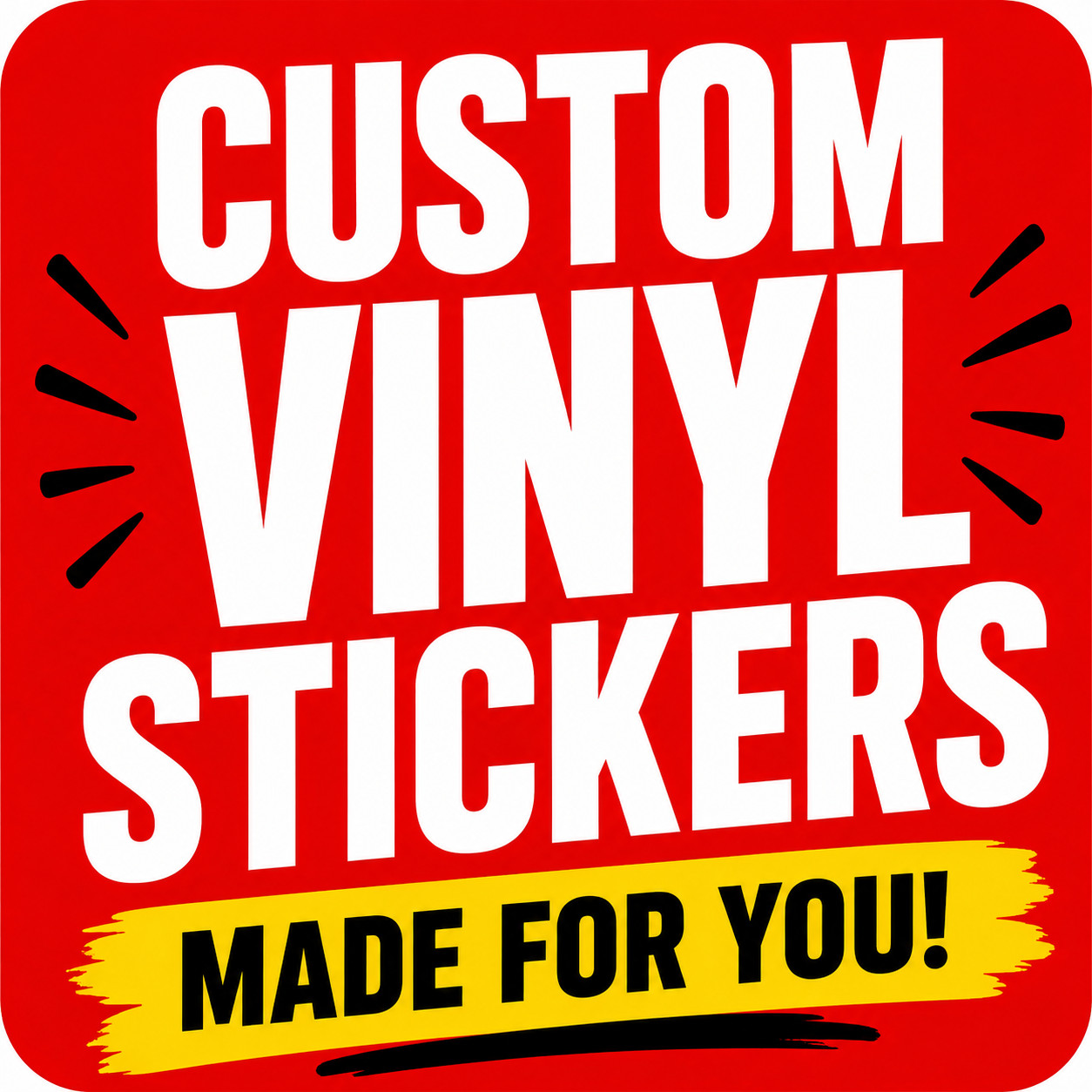 Custom Vinyl Stickers Waterproof Personalized Logo Stickers Any Shape 2"-22"