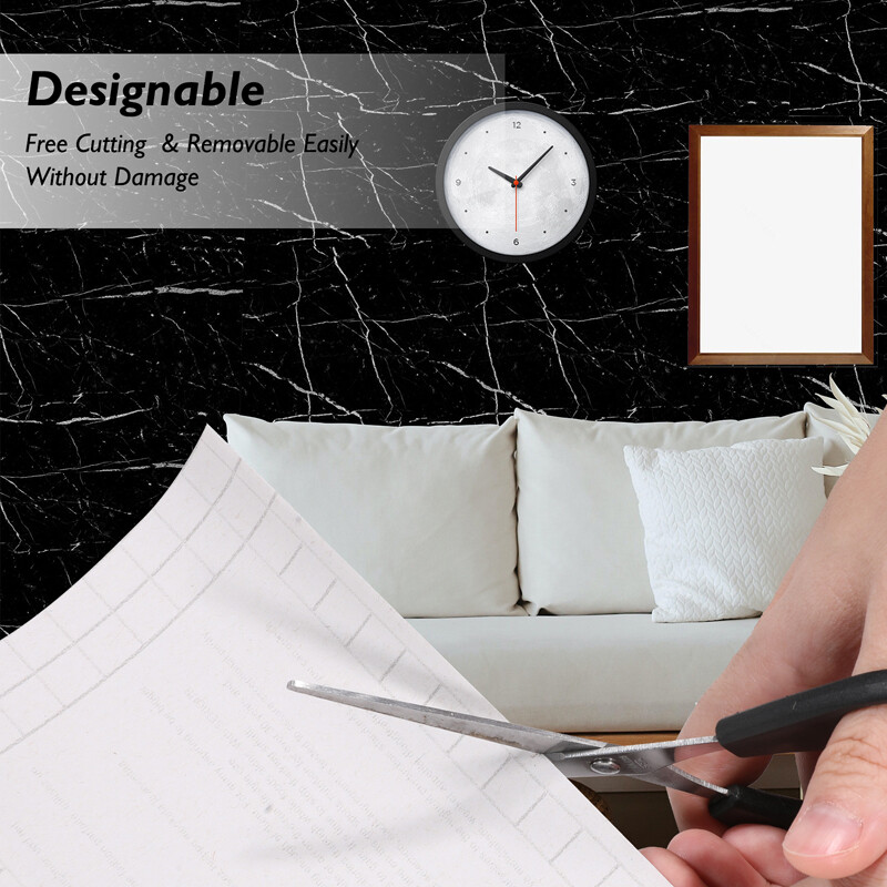 9.9ft Marble Granite PVC Wallpaper Vinyl Wrap Film Peel & Stick Home Kitchen USA