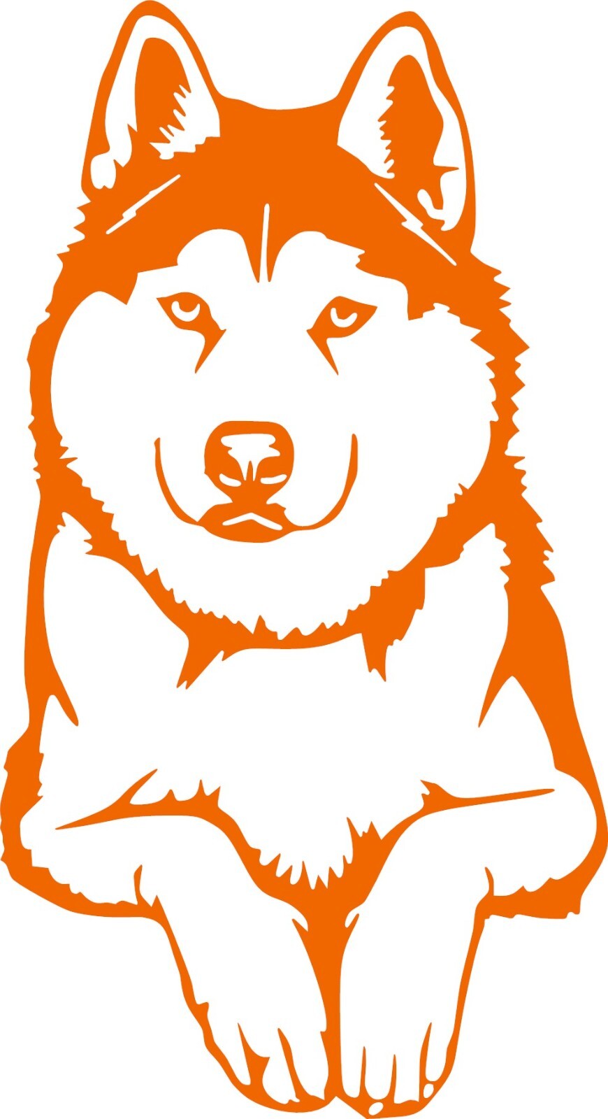 Husky Dog Decal 6"in H x 3.2"in W In your choice of color