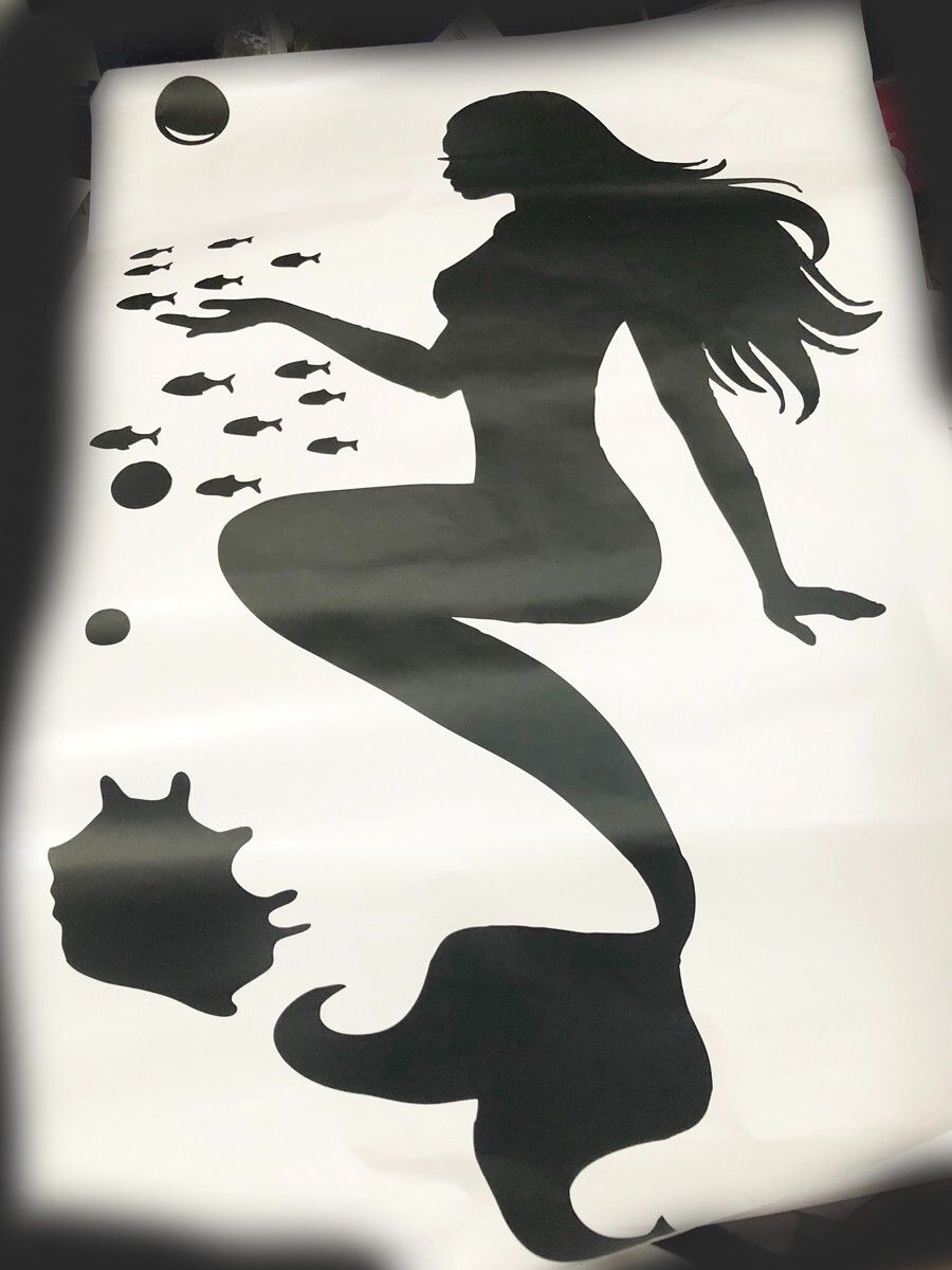 Decal Mermaid Wall Decals Removable Wall Sticker Peel and Stick 22×36