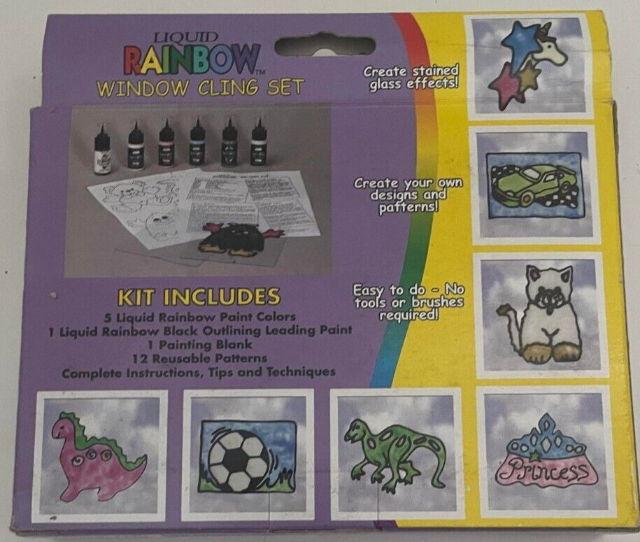 Liquid Rainbow Window Cling Set
