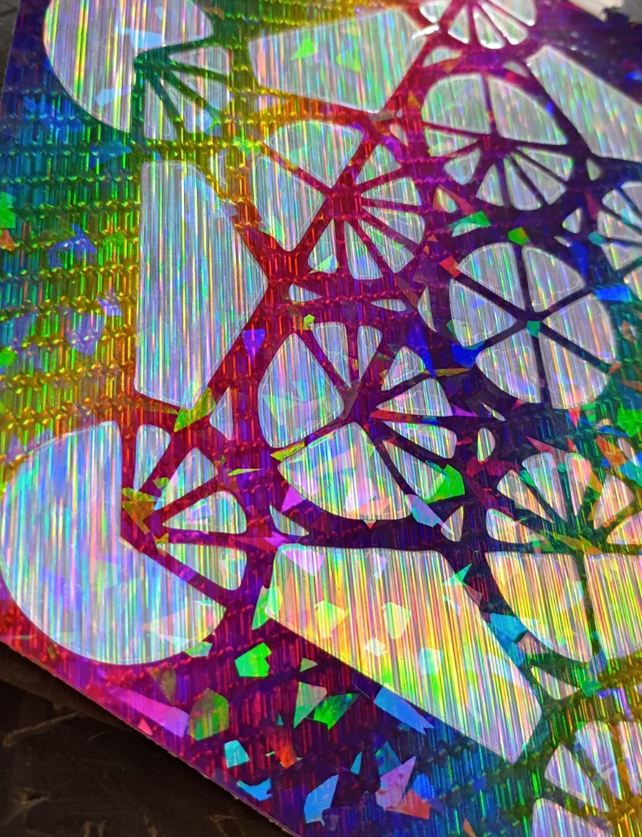Merkaba Vinyl Sticker – Layered Holographic/Metallic/Rainbow