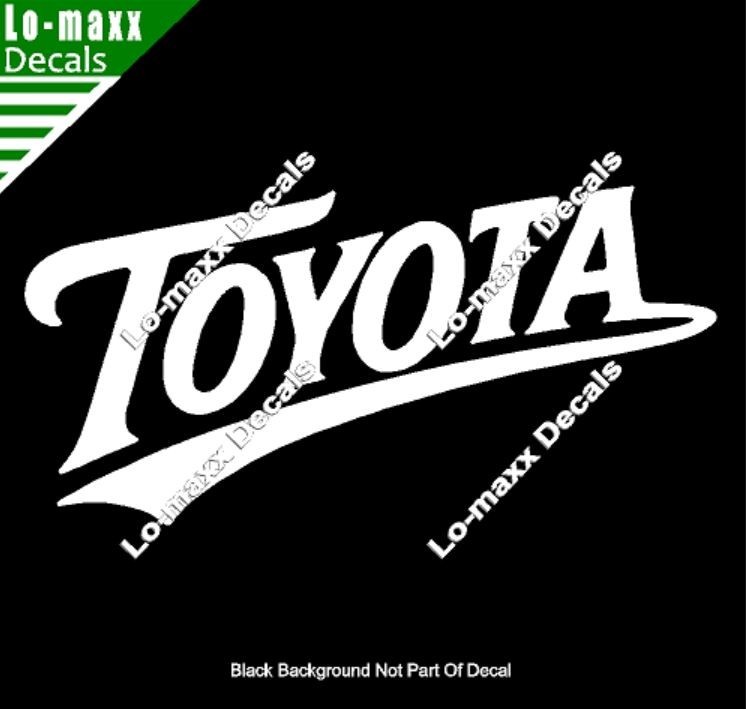 Toyota Custom Graphics Wording High Performance Premium Vinyl Die Cut Decal