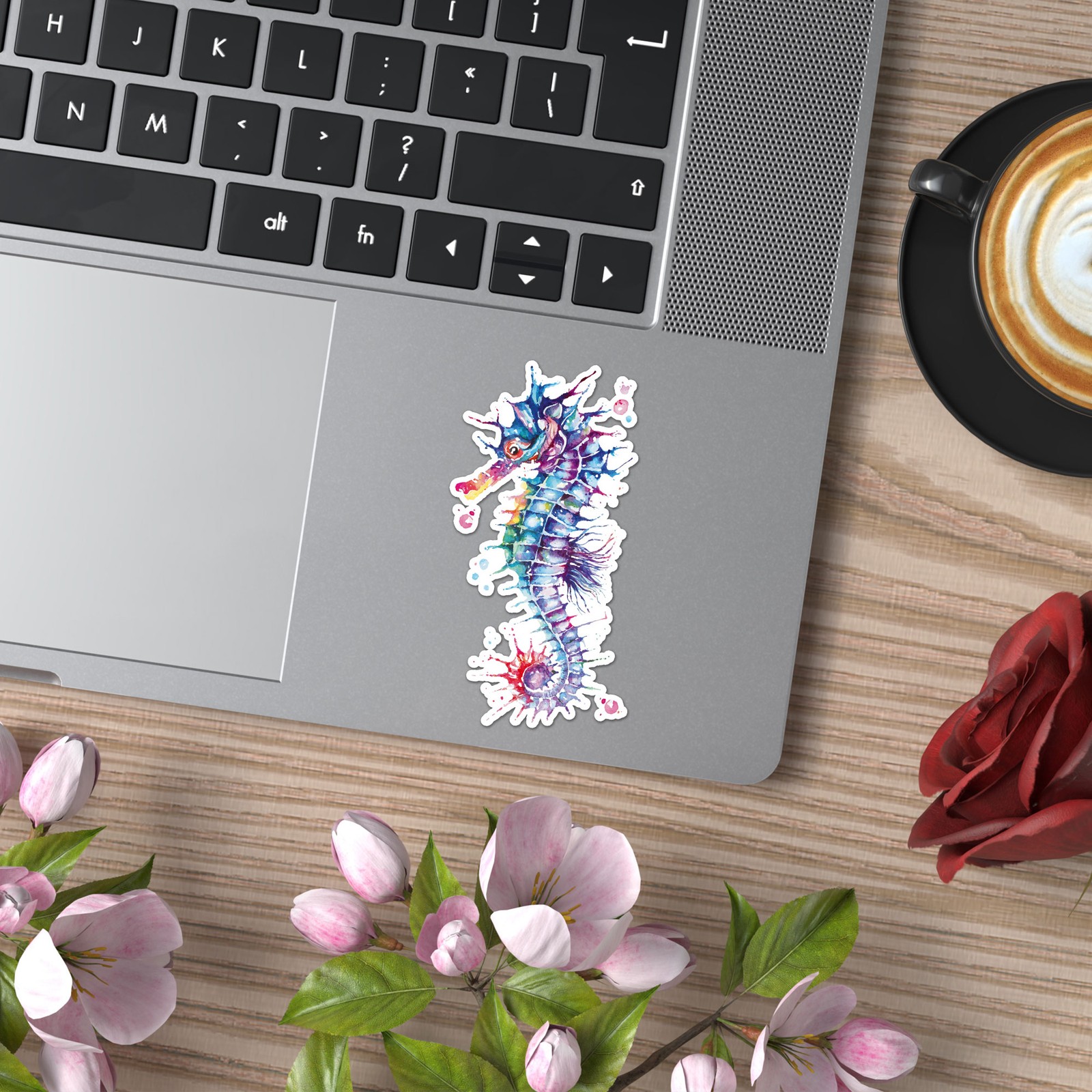 Watercolor Seahorse – Vinyl Decal Sticker – Car Window Laptop – ebn8933