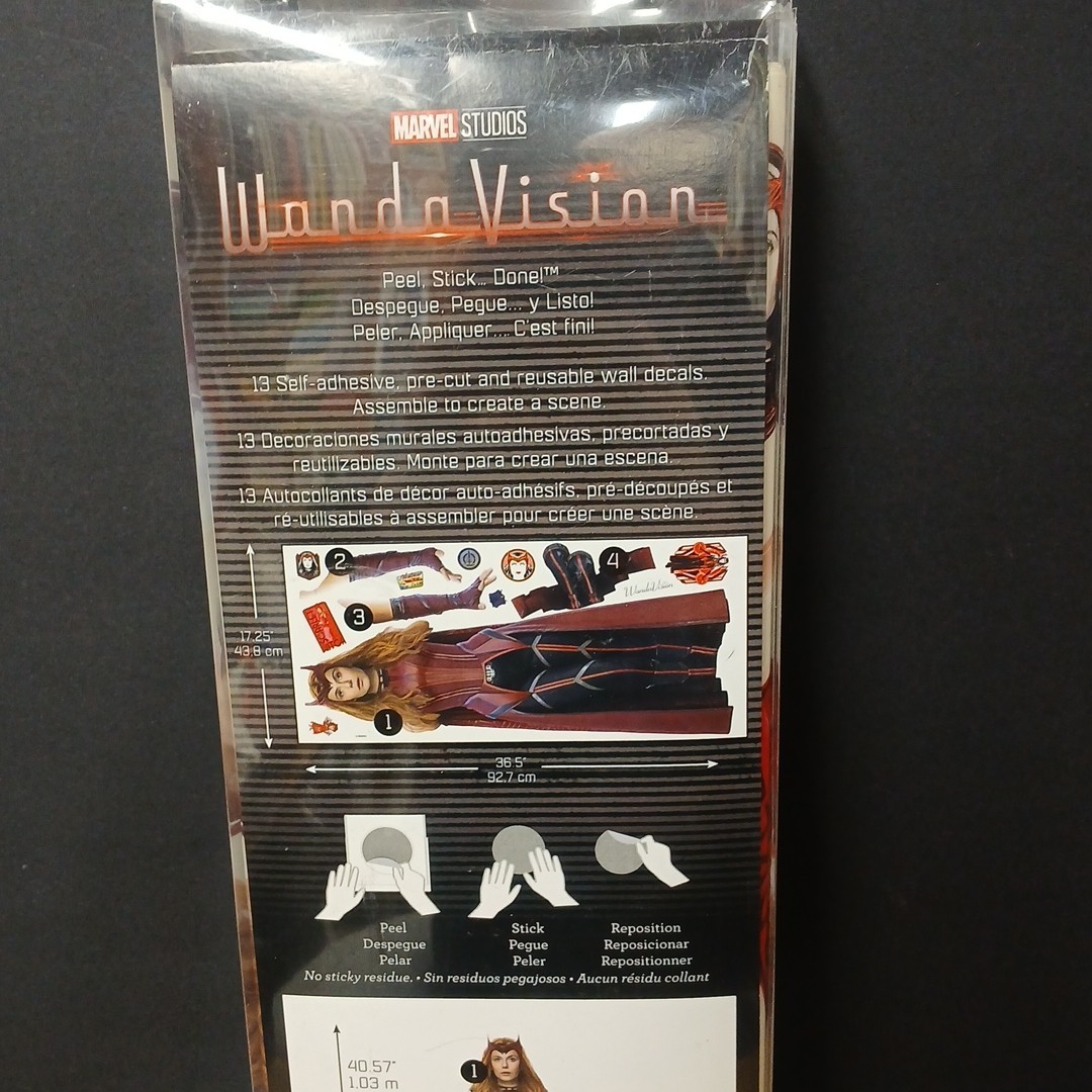 Roommates WANDAVISION Peel Stick Wall Decals (13ct), Marvel, Elizabeth Olsen