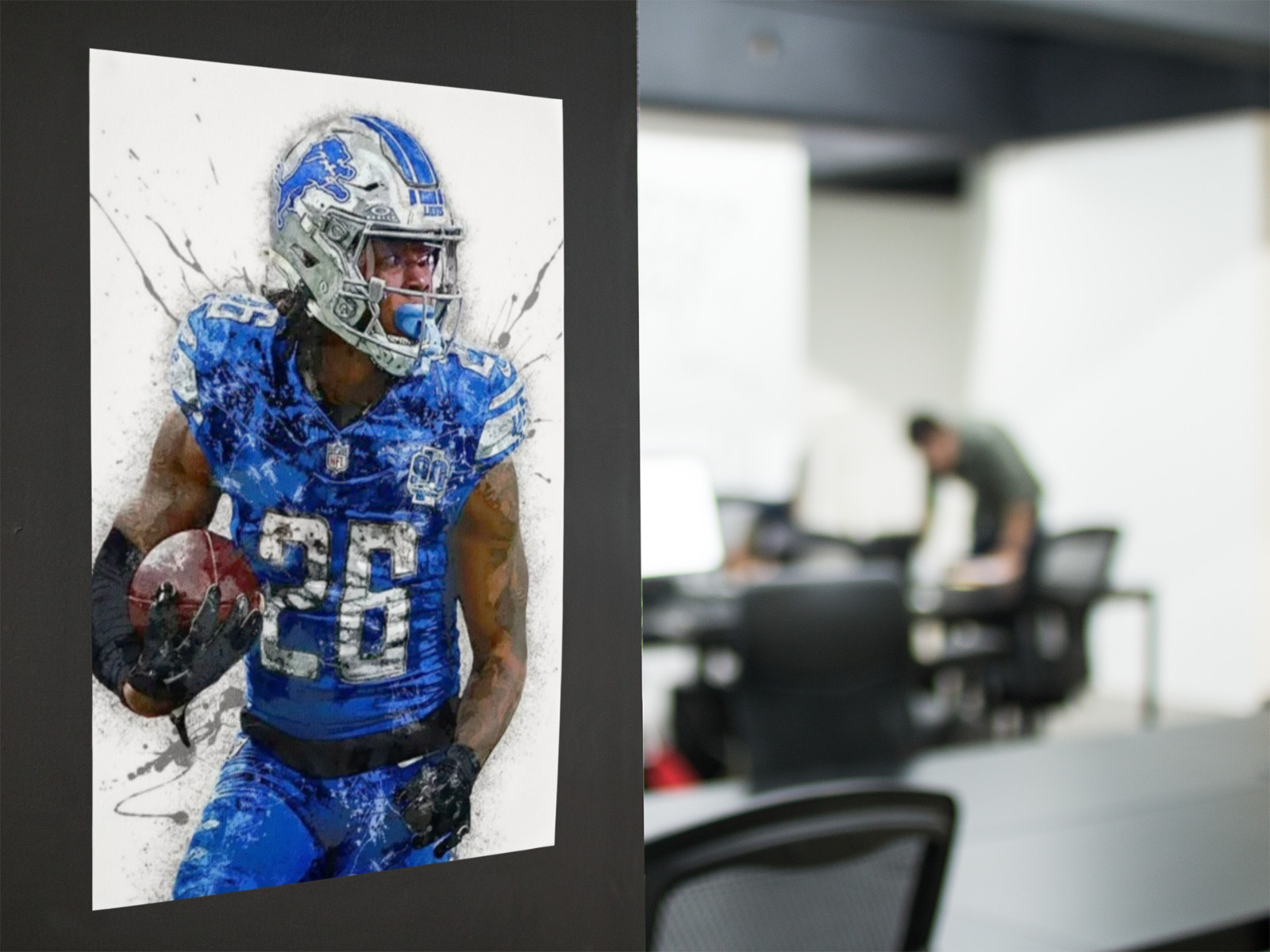 DETROIT LIONS GIBBS Wall Vinyl Decal Poster Canvas PRINT Removable Adhesive