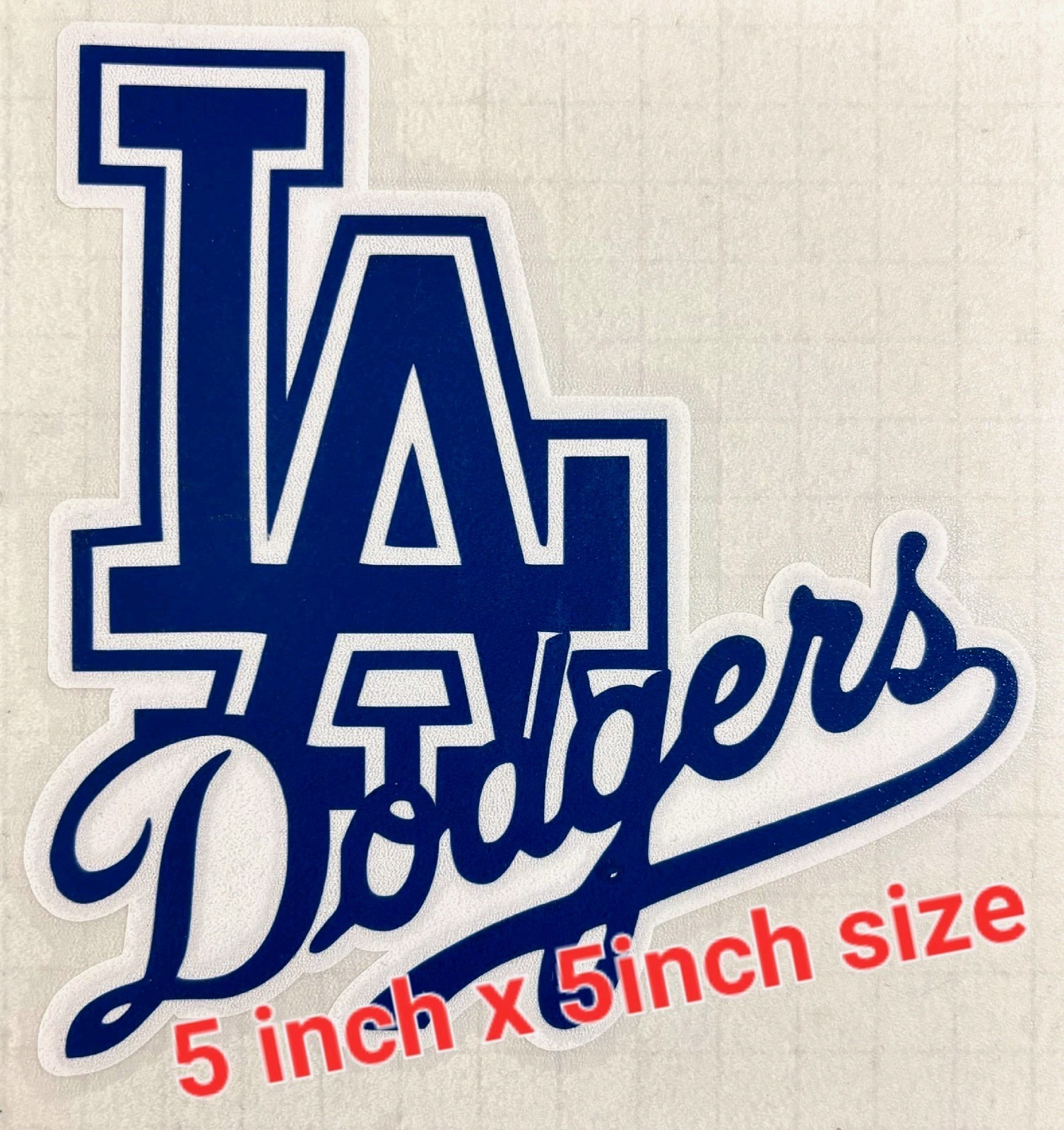 LA DODGERS VINYL DECAL STICKER 5X5 INCHES NEW.