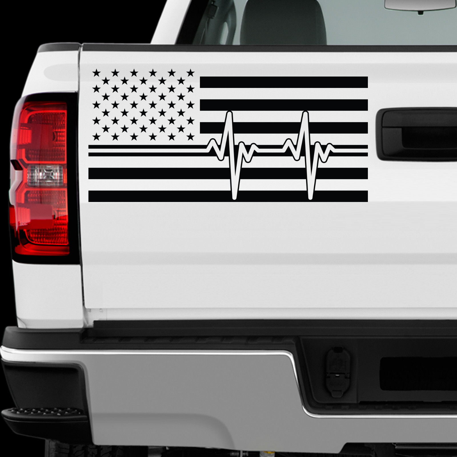 US American Flag sticker All size Regular & Chrome Mirror Vinyl Colors
