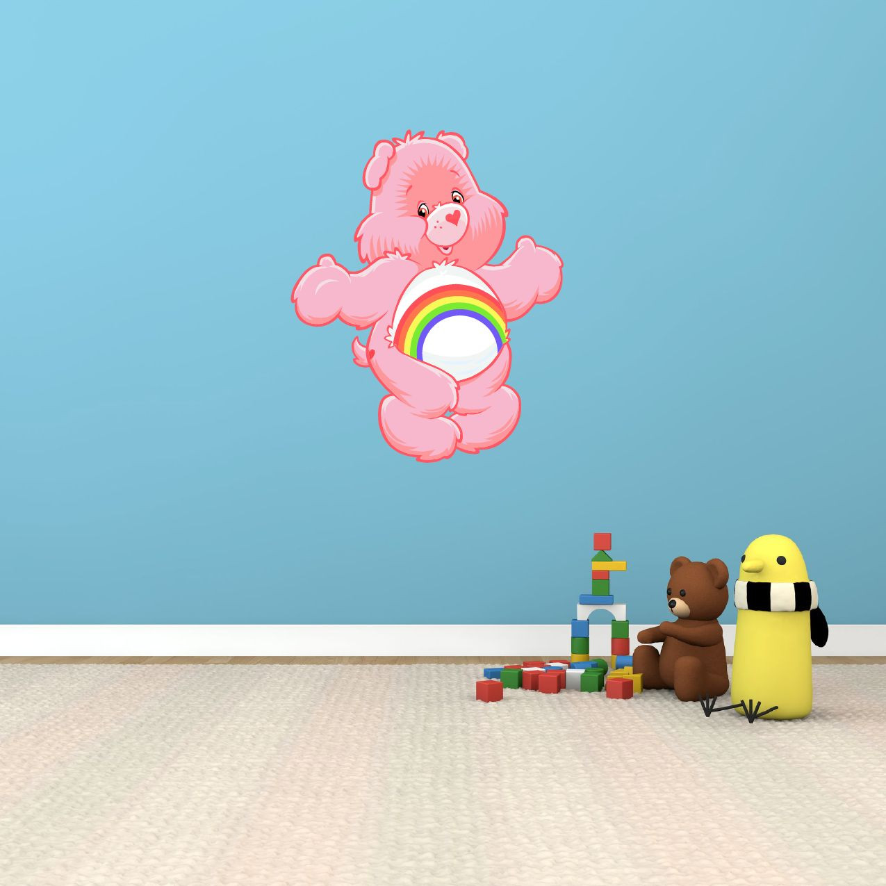 Care Bears Pink Cartoon Kids Room Wall Garage Decor Sticker Decal 19"X25"