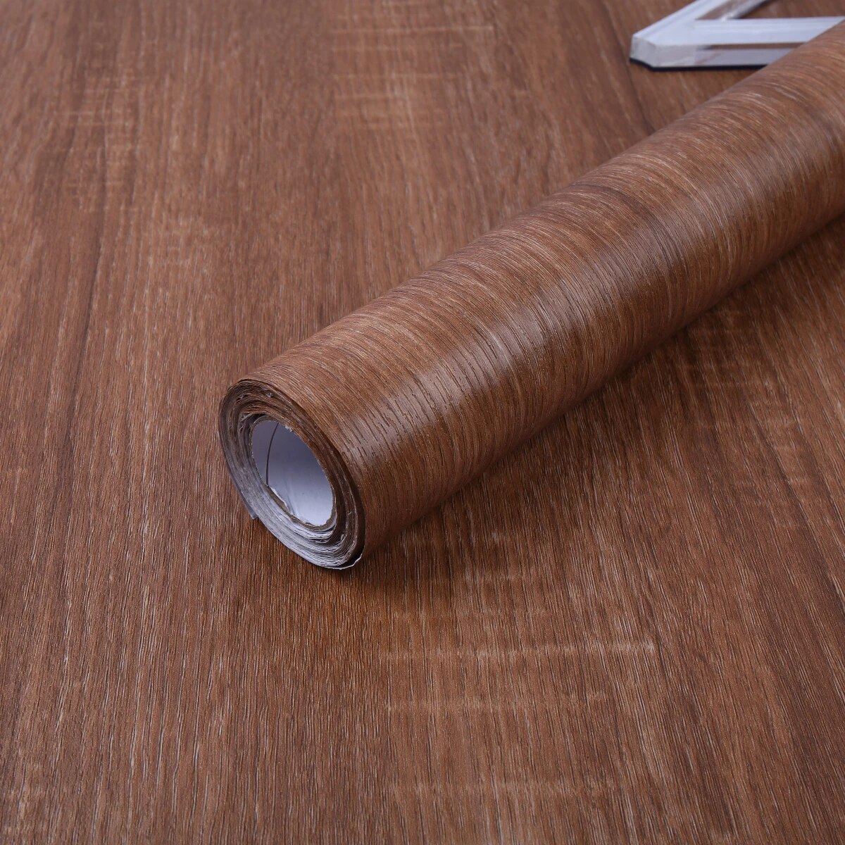 Wood Grain Wall Sticker Decor Furniture Waterproof Film Self Adhesive Wallpaper