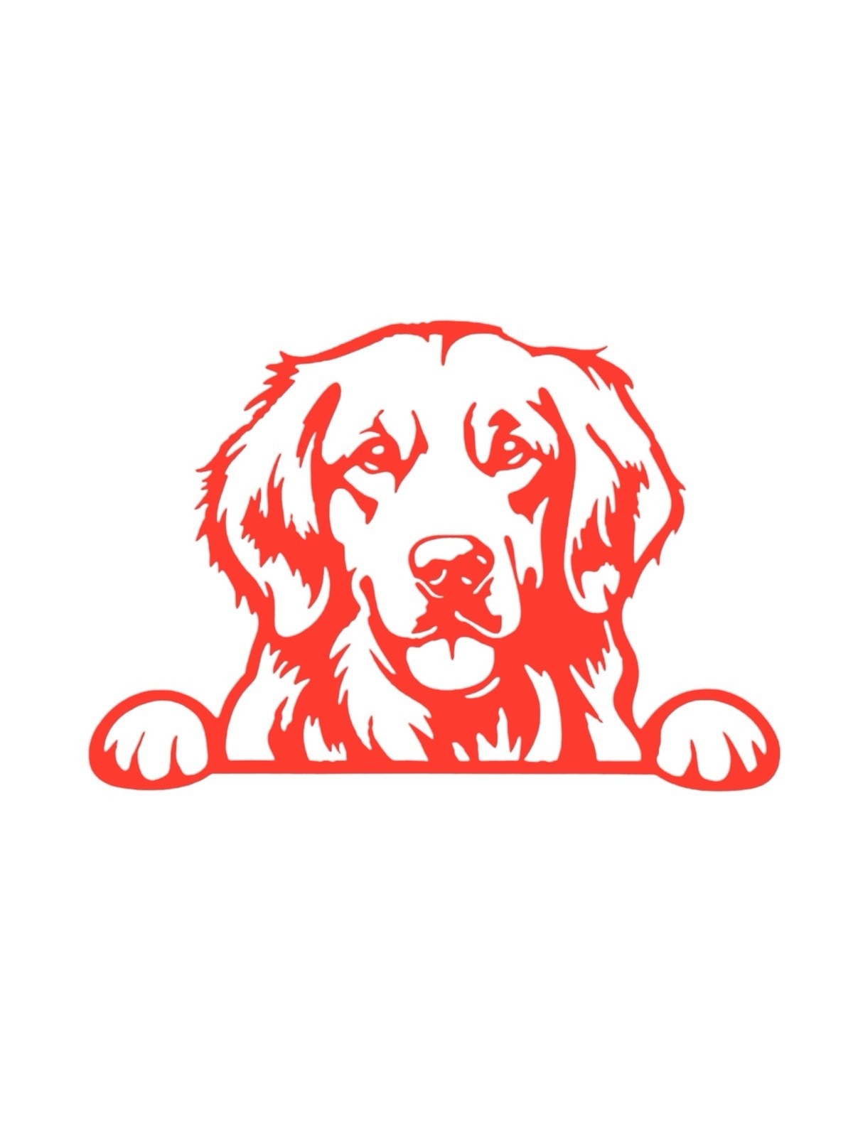 Golden retriever peek a boo Decal for car Windows Laptops most Smooth Surfaces