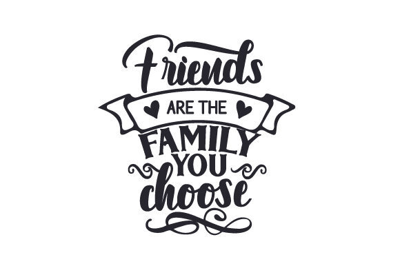 Friends are the Family you Choose Phrase Vinyl Mirror Decal Décor Sticker Quote