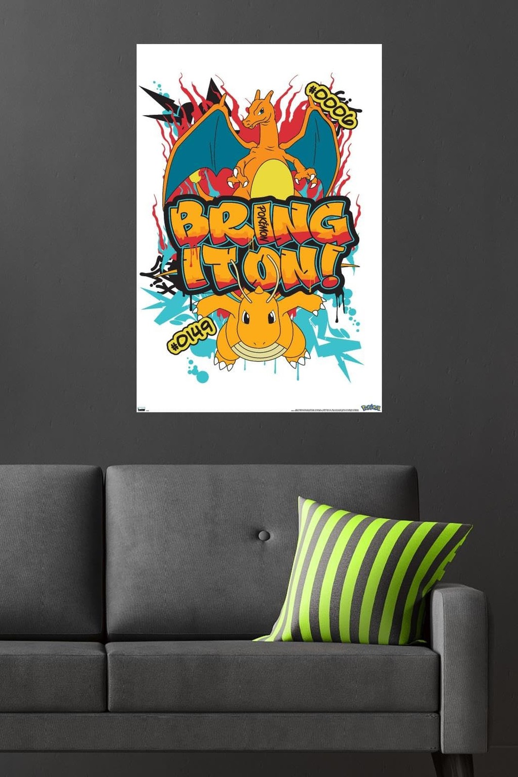 Pokémon: Graffiti – Bring It On Wall Poster, 34L" x 22.4W", Unframed Versio