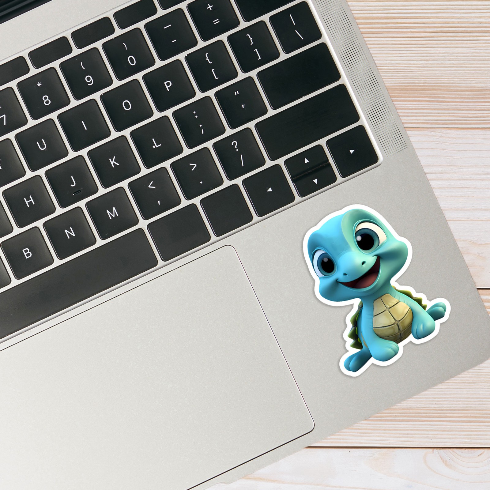 Cartoon Sea Turtle – Vinyl Decal Sticker – Car Window Laptop – #1523